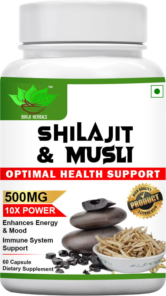 Birji Herbals Shilajit & Musli 60Veg Capsules Pack Of 1 Month Birji Herbals Shilajit & Musli 60Veg Capsules Pack Of 1 Month
