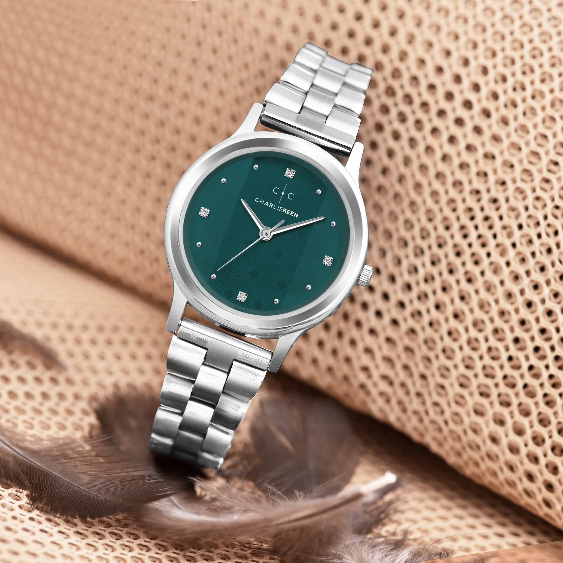 CHARLIEKEEN Silver Stainless Steel Analog Womens Watch CHARLIEKEEN Silver Stainless Steel Analog Womens Watch