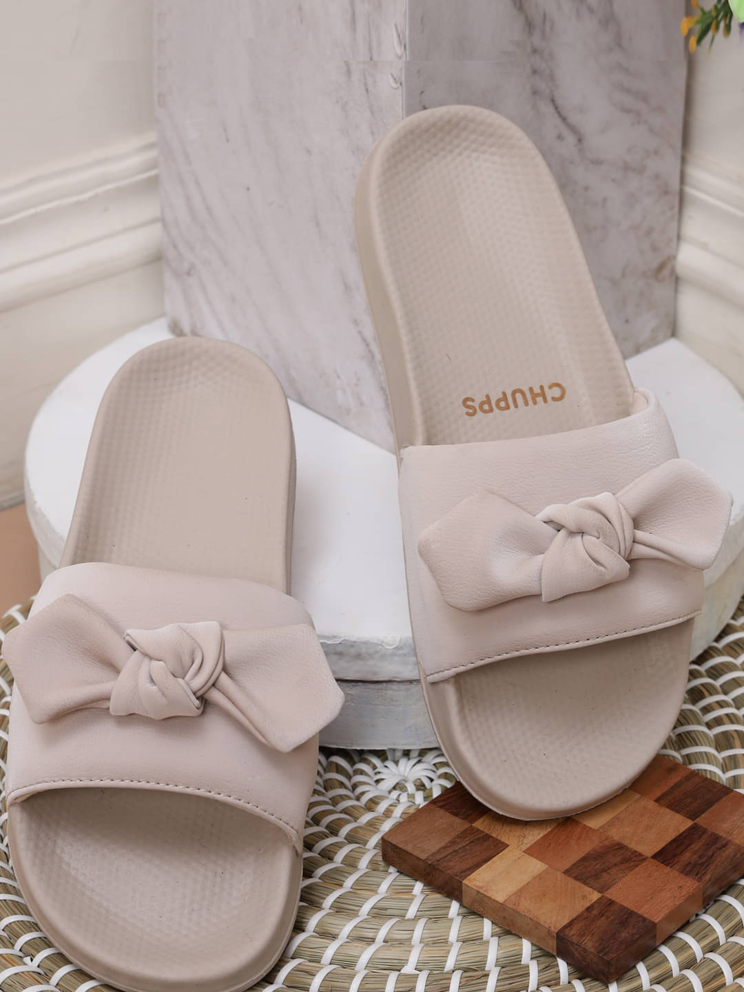     			CHUPPS Beige Women's Slide Flip Flop