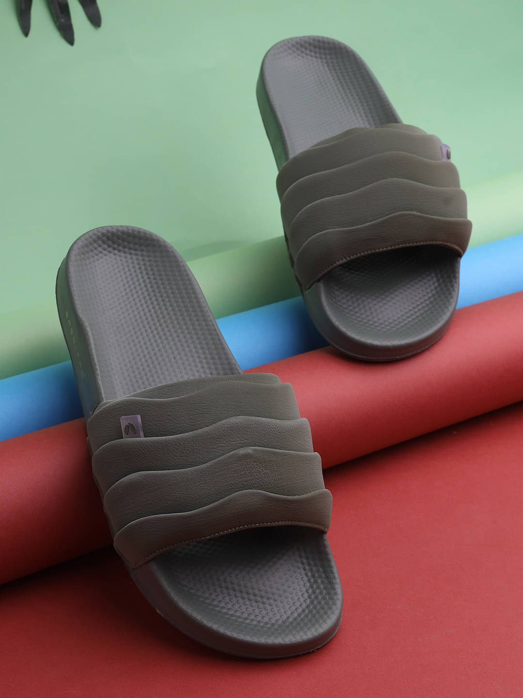     			CHUPPS Green Women's Slide Flip Flop