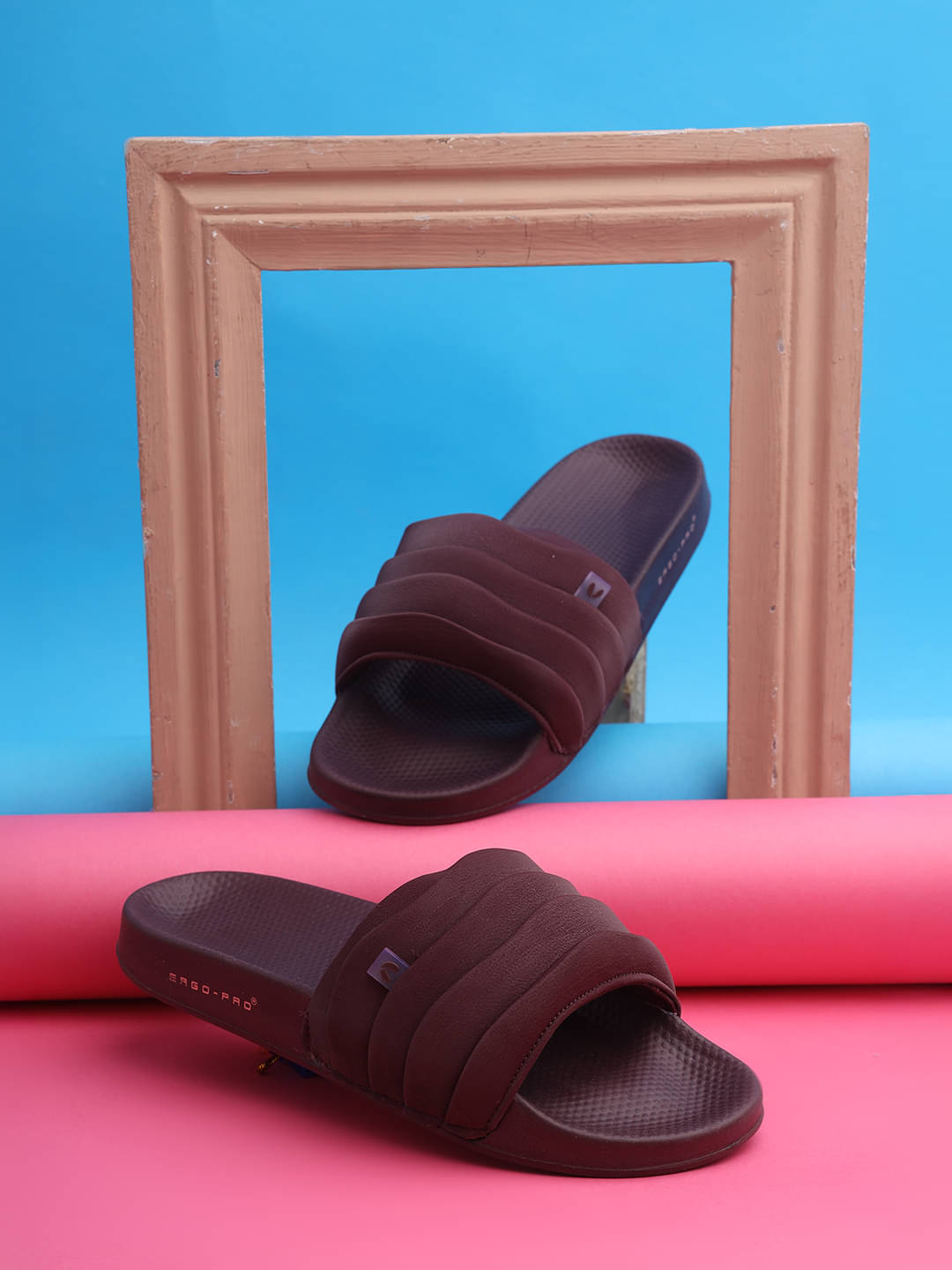     			CHUPPS Maroon Women's Slide Flip Flop