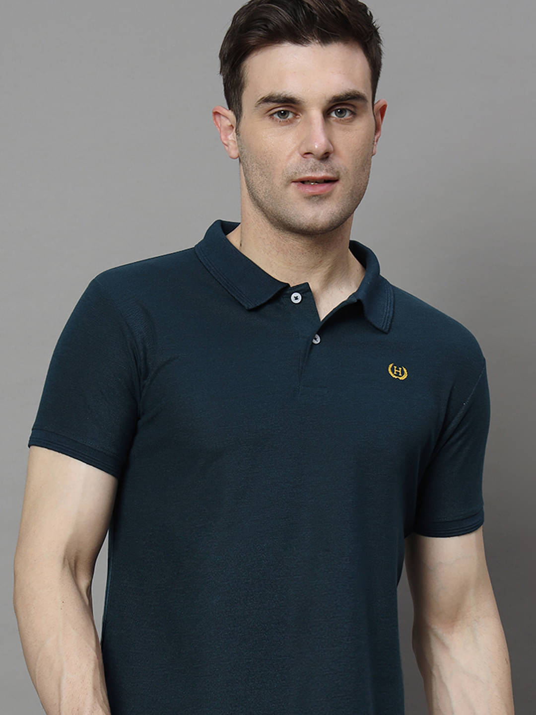     			COCOSOUL Men Cotton Blend Regular Fit Solid Polo T Shirt ( Dark Green )