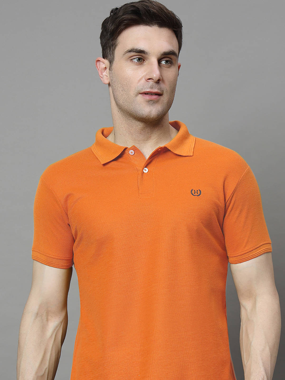 COCOSOUL Men Cotton Blend Regular Fit Solid Polo T Shirt ( Orange ) COCOSOUL Men Cotton Blend Regular Fit Solid Polo T Shirt ( Orange )