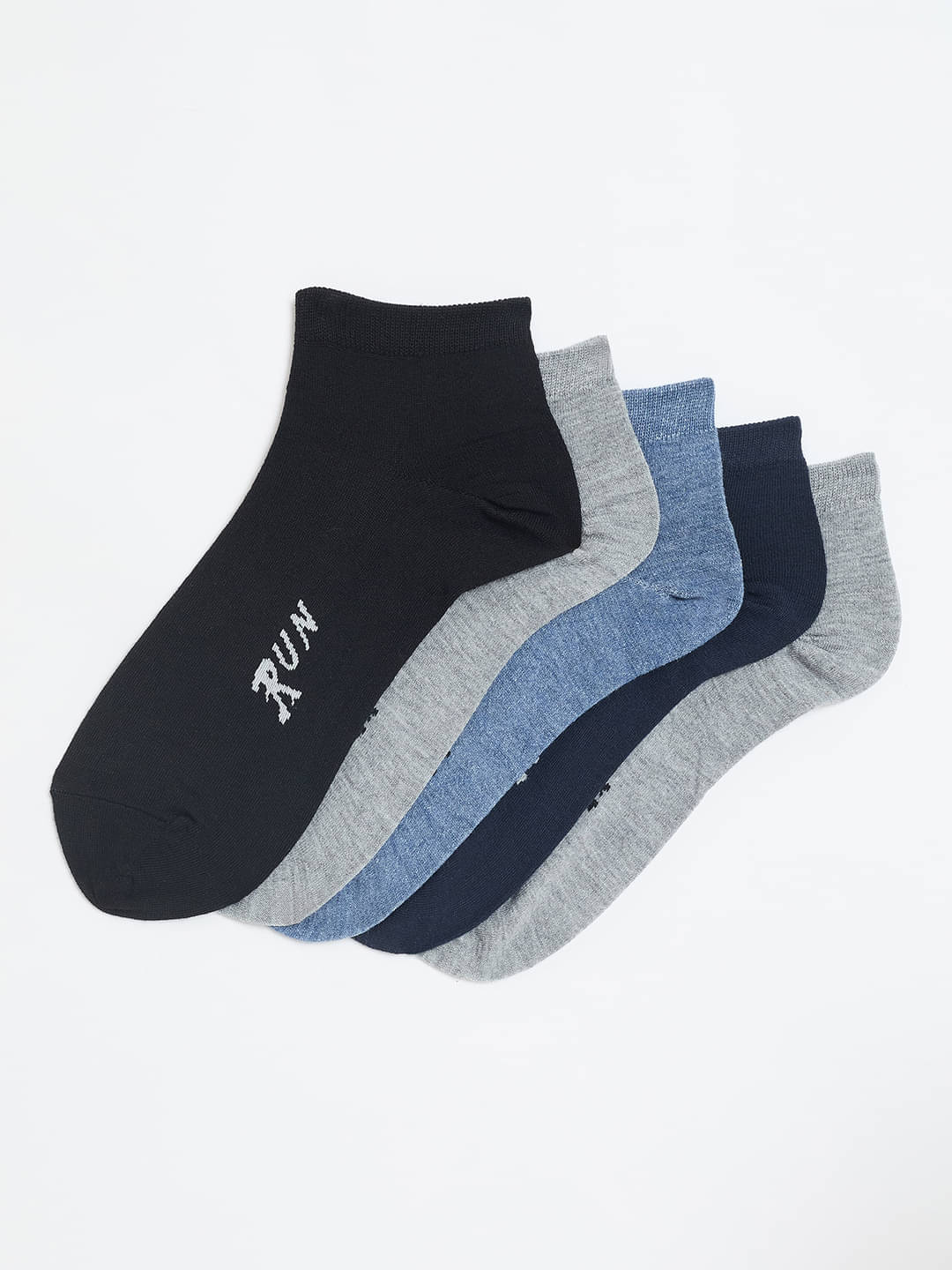 Camey Pack of 5 Men's Cotton Blend No Show Socks ( Multicolor 1 ) Camey Pack of 5 Men's Cotton Blend No Show Socks ( Multicolor 1 )