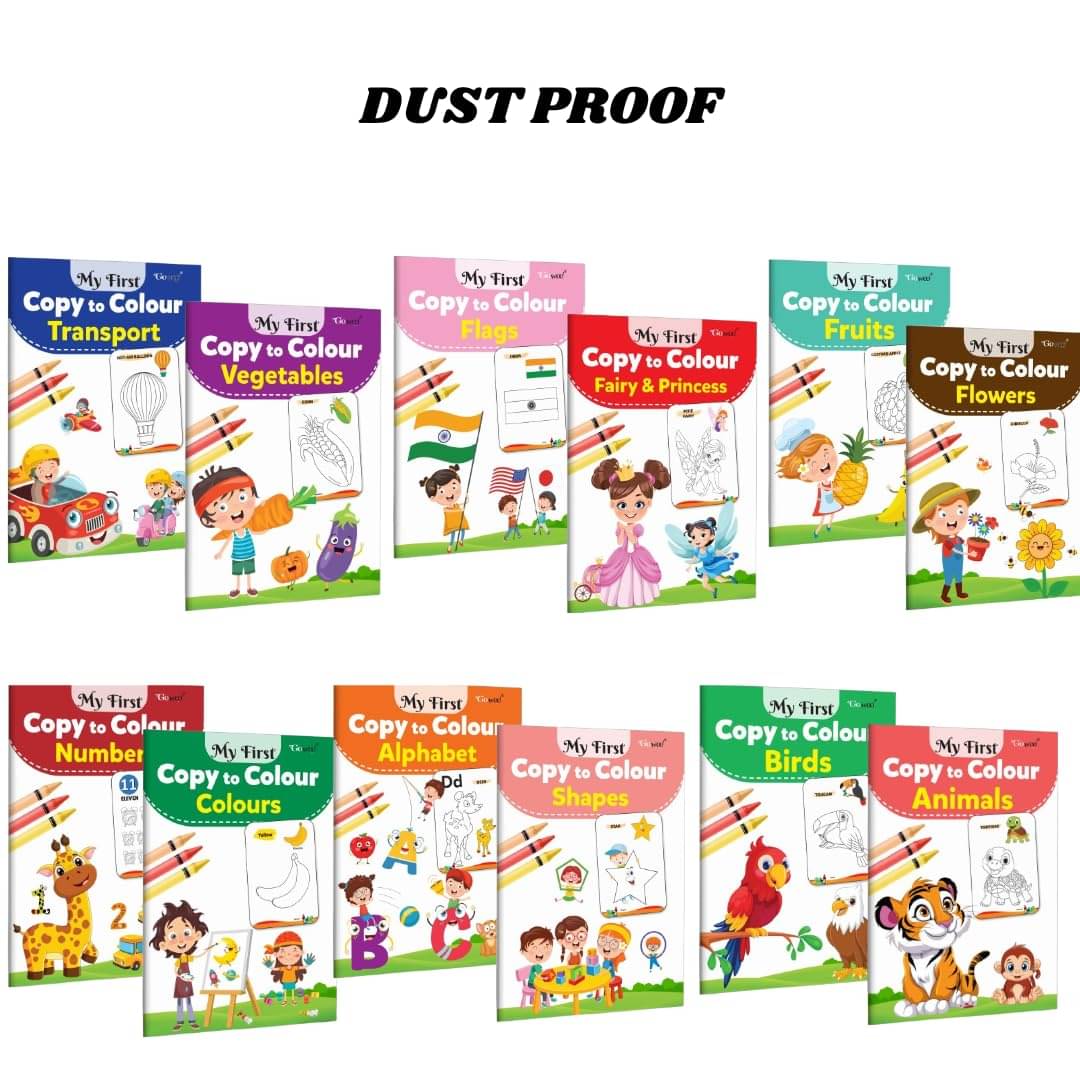     			Copy to Colour Book (12 Titles) for Kids | 12+ Topics | 3 Water Magic Books + 1 Pen Each | Fun Drawing Combo