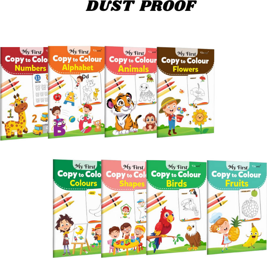 Copy to Colour Book (8 Titles) for Kids | Alphabet, Numbers, Animals, Fruits, etc. | 2 Water Magic Book + 1 Pen Each | Aqua Theme & Dino Theme | Learn & Fun Combo Pack for Kids Copy to Colour Book (8 Titles) for Kids | Alphabet, Numbers, Animals, Fruits, etc. | 2 Water Magic Book + 1 Pen Each | Aqua Theme & Dino Theme | Learn & Fun Combo Pack for Kids