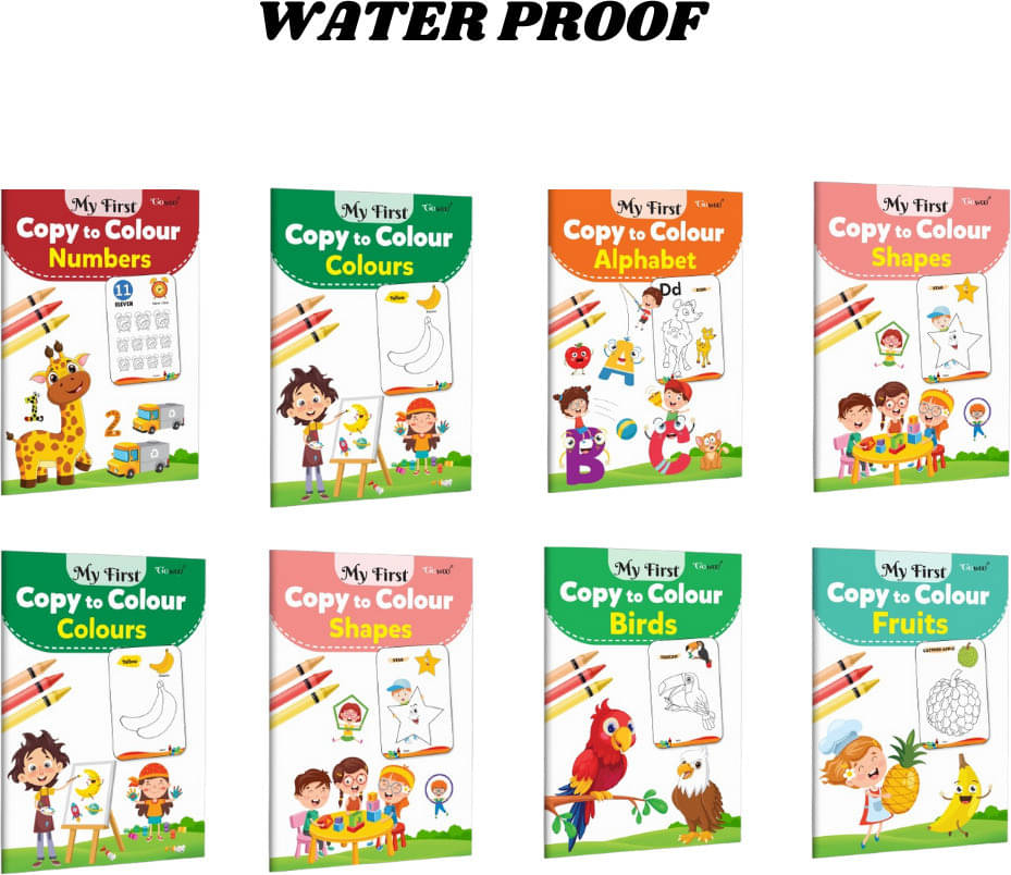 Copy to Colour Book (8 Titles) for Kids | Shapes, Alphabet, Sports, Cartoons, etc. | 3 Water Magic Book + 3 Magic Doodle Pen | Alphabet, Car & Princess Theme | Unlimited Fun with Drawing Combo Pack for Kids Copy to Colour Book (8 Titles) for Kids | Shapes, Alphabet, Sports, Cartoons, etc. | 3 Water Magic Book + 3 Magic Doodle Pen | Alphabet, Car & Princess Theme | Unlimited Fun with Drawing Combo Pack for Kids