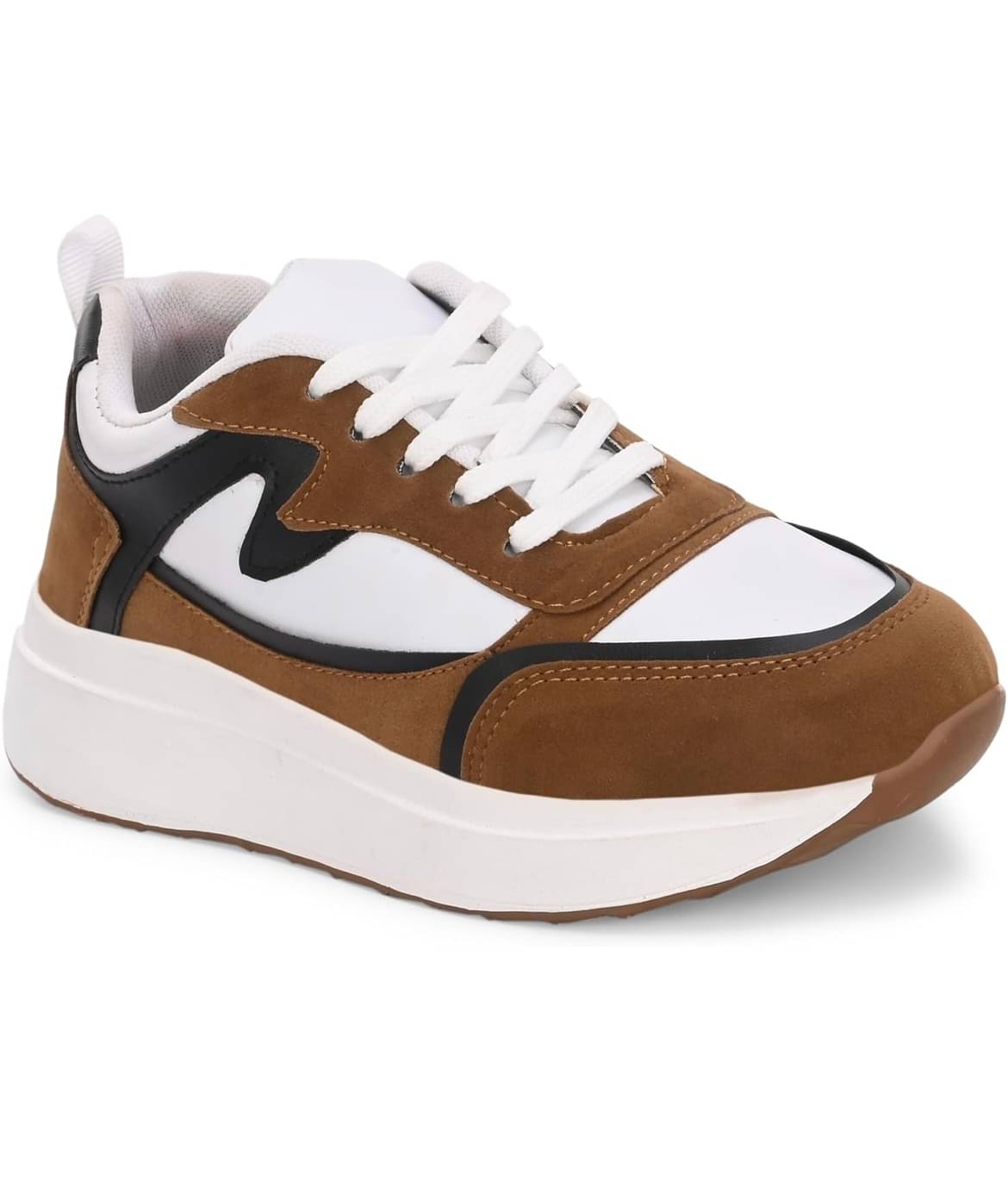     			FRENZYHUB Tan Women's Sneakers