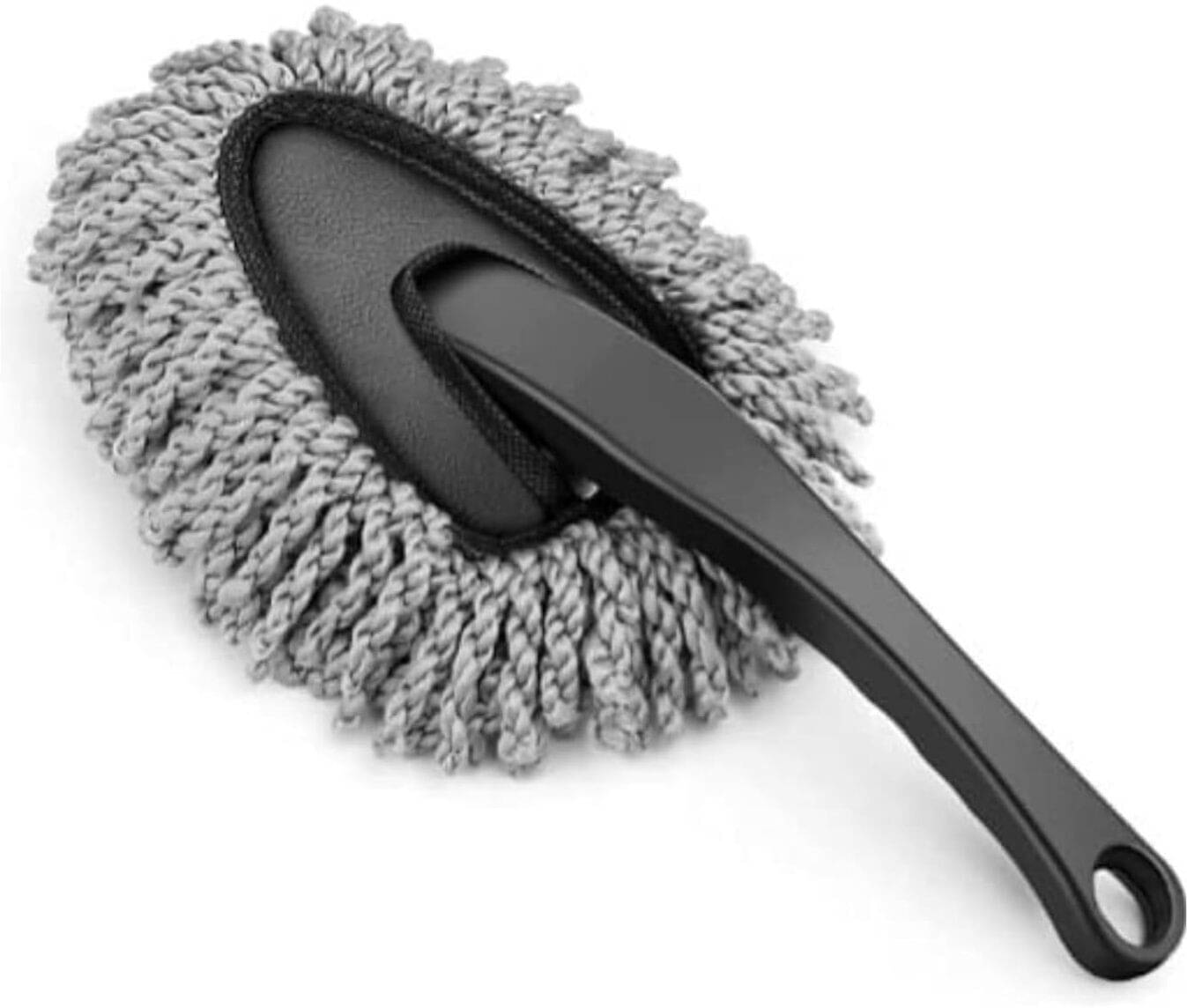     			FULKIZA Car Interior Exterior Accessories, Mini Microfiber Car Dash Duster Brush Microfibre Wet and Dry Brush (Black)