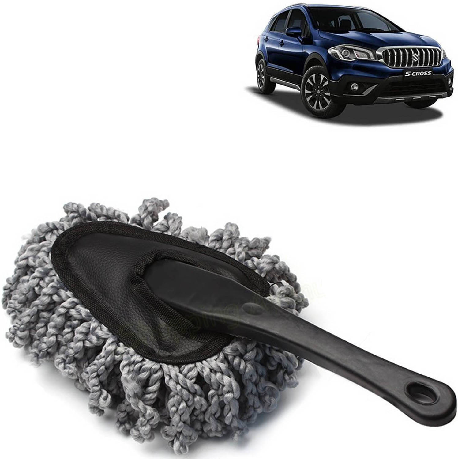 FULKIZA Portable Car Wash Cleaning Brush Microfiber Dusting Tool ForS-Cross_MJD851 Wet and Dry Duster FULKIZA Portable Car Wash Cleaning Brush Microfiber Dusting Tool ForS-Cross_MJD851 Wet and Dry Duster