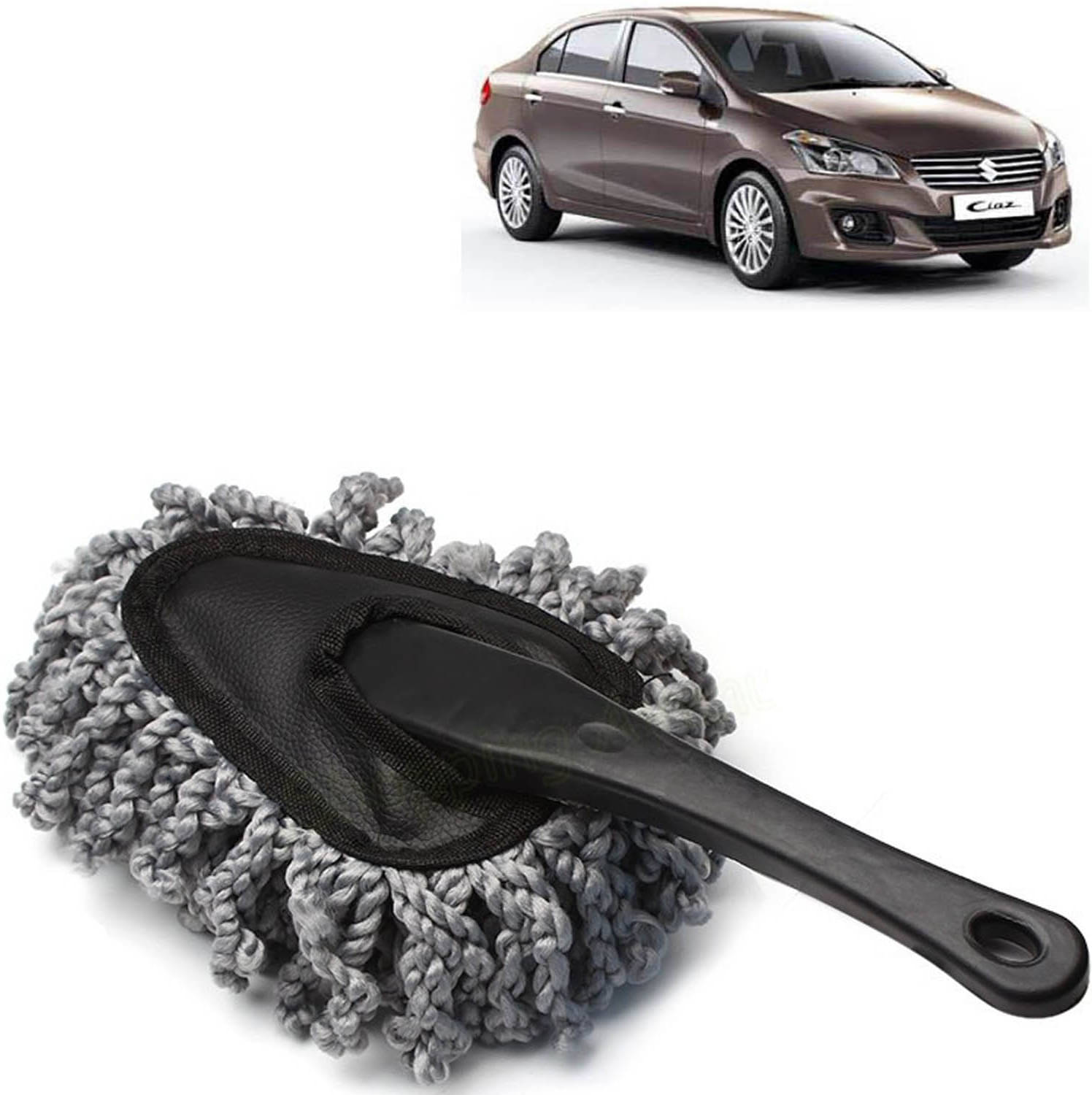 FULKIZA Portable Car Wash Cleaning Brush Microfiber Dusting Tool ForCiaz_MJD839 Wet and Dry Duster FULKIZA Portable Car Wash Cleaning Brush Microfiber Dusting Tool ForCiaz_MJD839 Wet and Dry Duster
