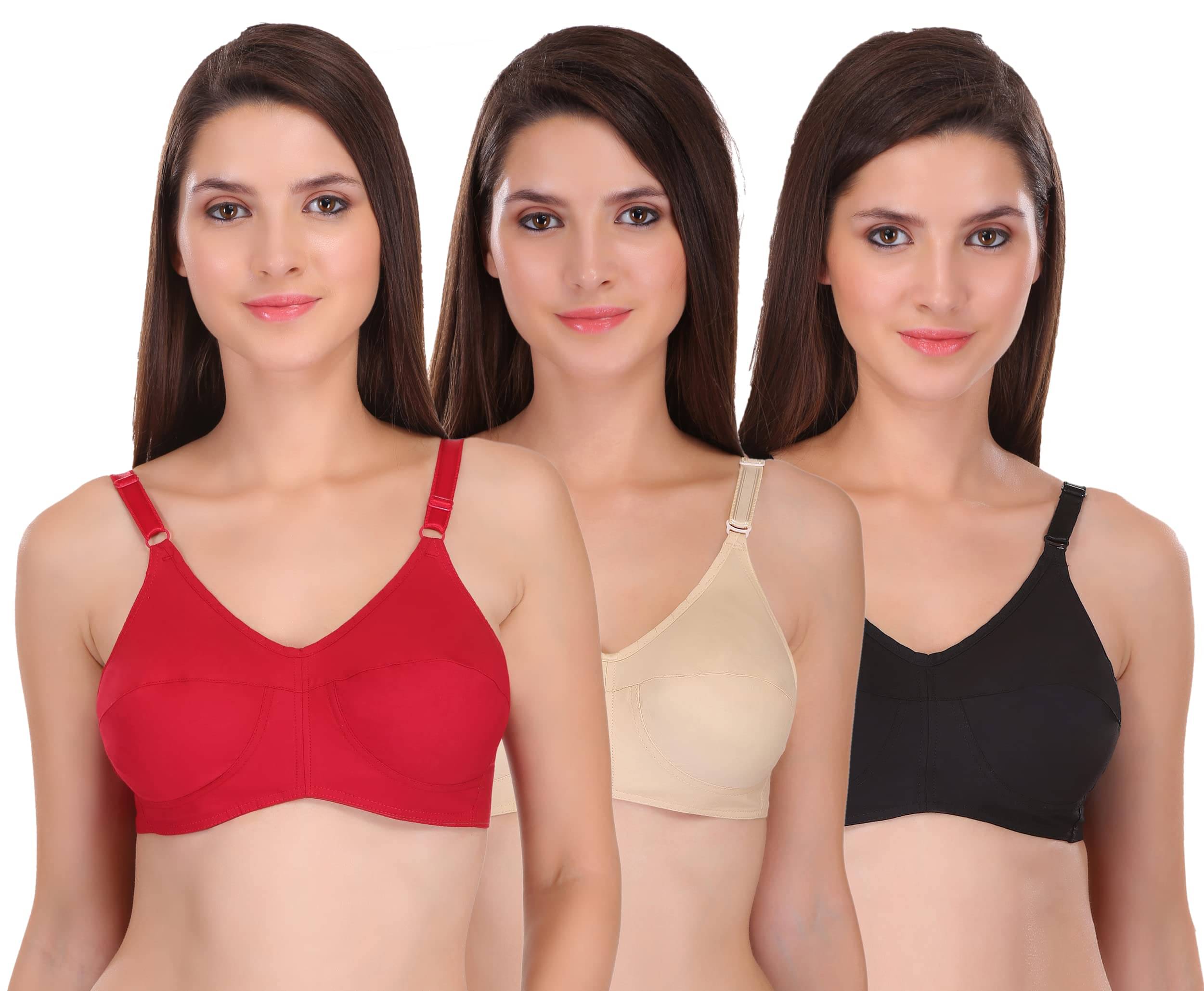     			Featherline Pack of 1 Cotton Non Padded Everyday Bra For Women ( Multicolor2 )