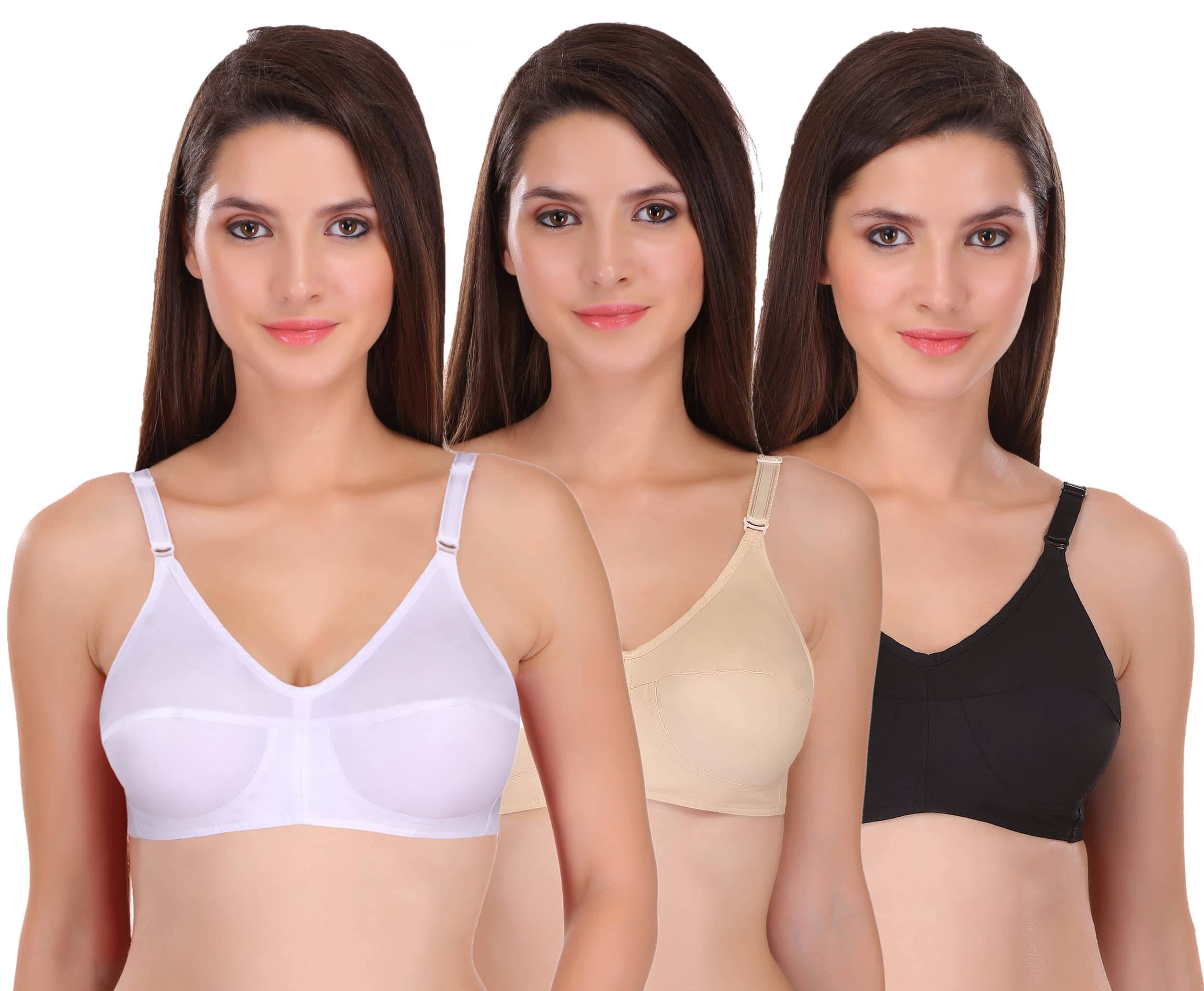     			Featherline Pack of 1 Cotton Non Padded Everyday Bra For Women ( Multicolor2 )