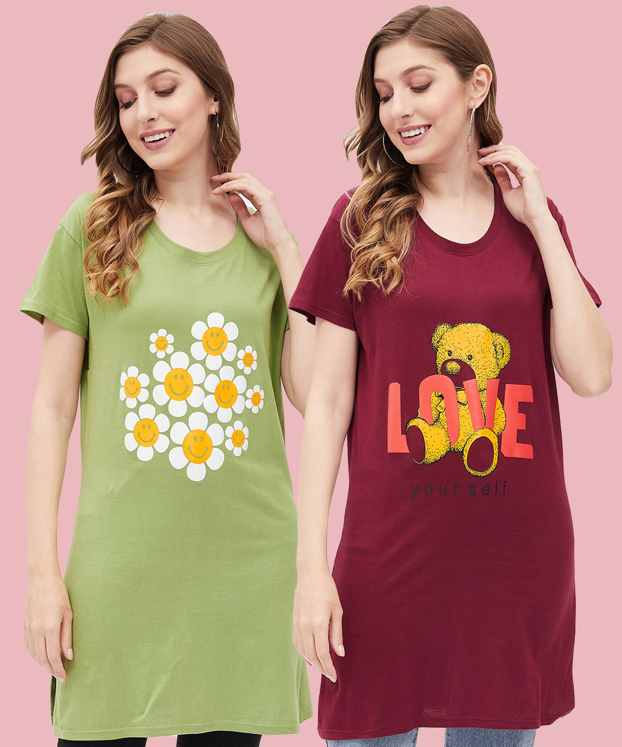     			GRAND MALBORK Women Cotton Printed Regular Fit Round Neck T-Shirt ( Multicolor )