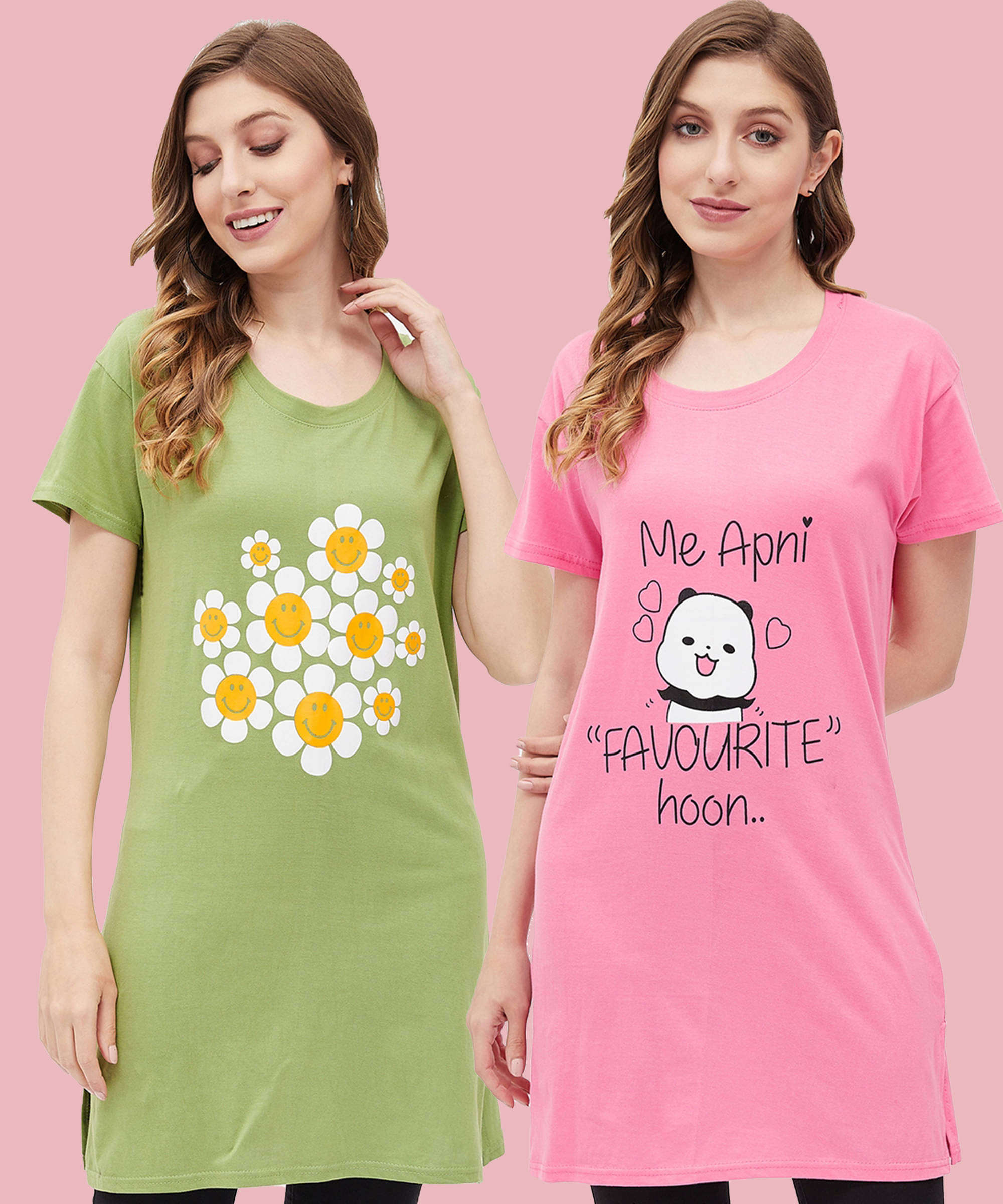 GRAND MALBORK Women Cotton Printed Regular Fit Round Neck T-Shirt ( Multicolor ) GRAND MALBORK Women Cotton Printed Regular Fit Round Neck T-Shirt ( Multicolor )