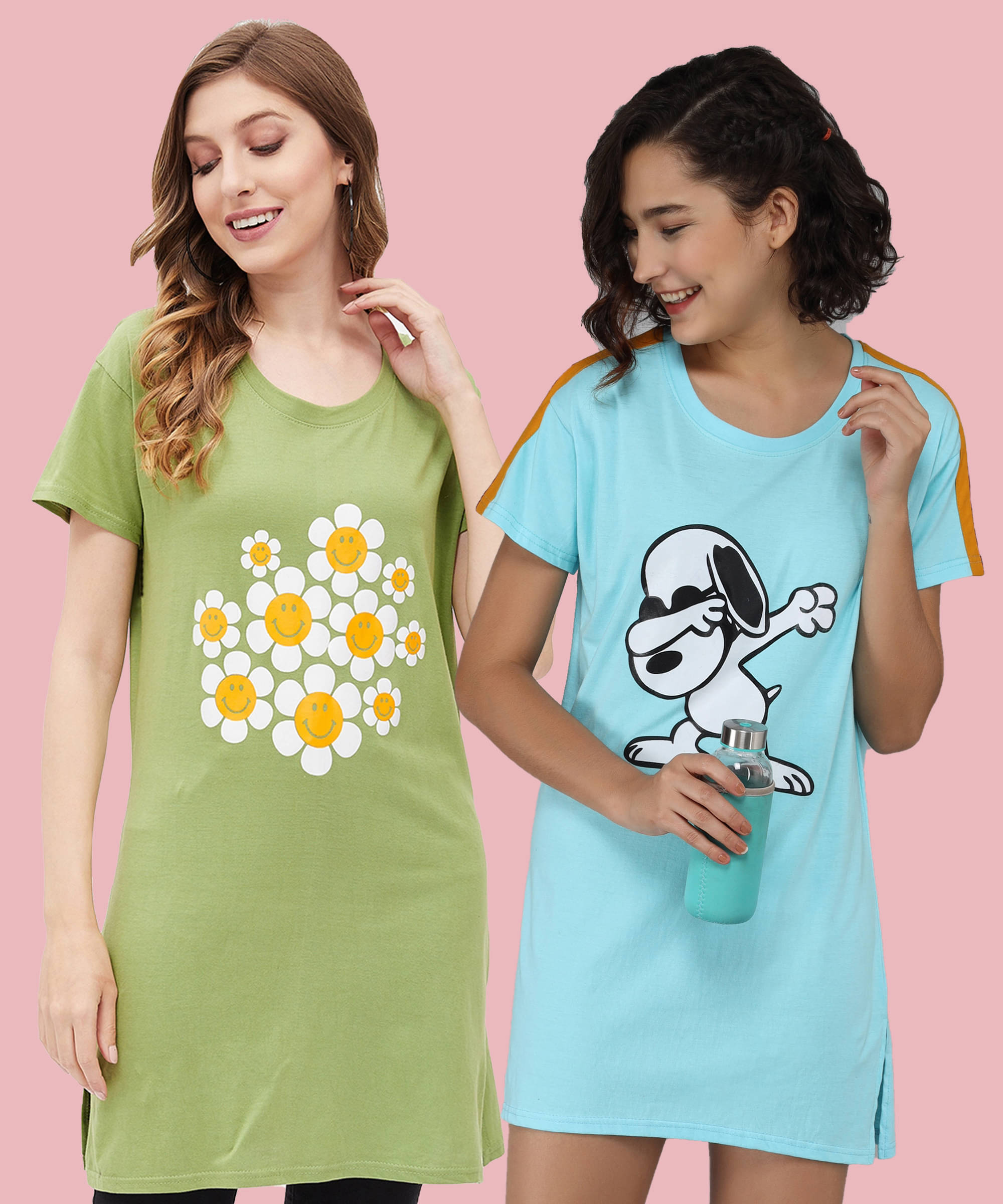 GRAND MALBORK Women Cotton Printed Regular Fit Round Neck T-Shirt ( Multicolor ) GRAND MALBORK Women Cotton Printed Regular Fit Round Neck T-Shirt ( Multicolor )