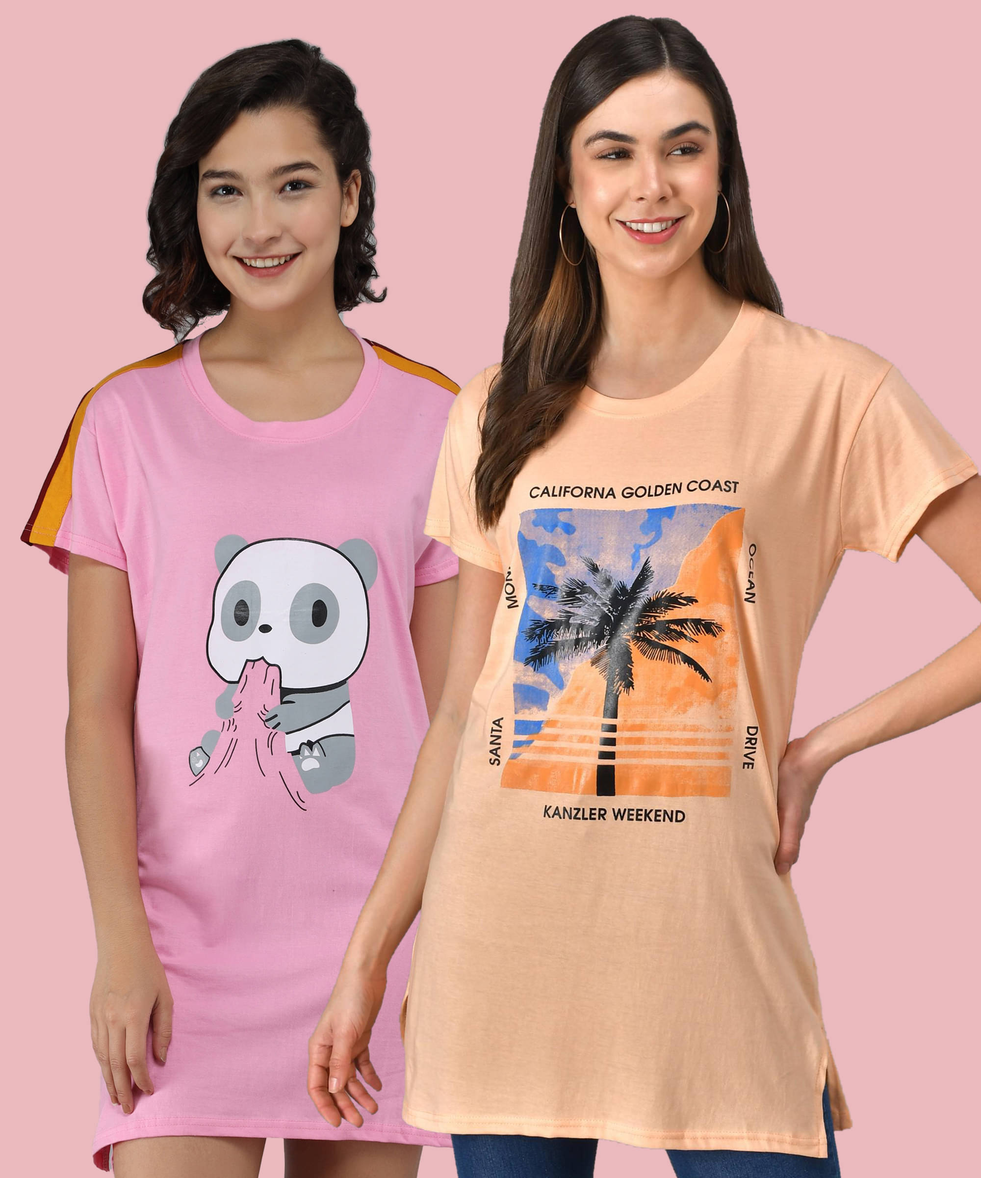     			GRAND MALBORK Women Cotton Printed Regular Fit Round Neck T-Shirt ( Multicolor )
