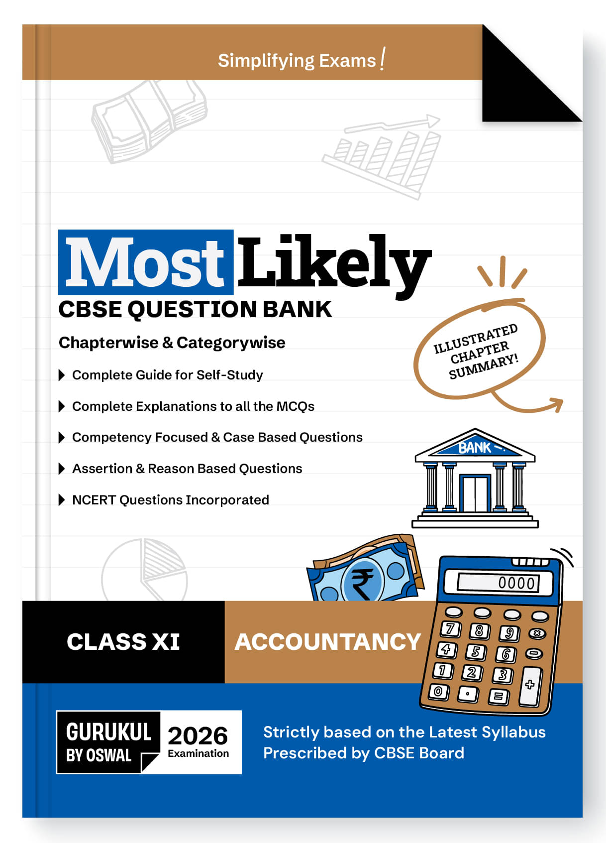     			Gurukul By Oswal Accountancy Most Likely CBSE Question Bank for Class 11 Exam 2026 - Chapterwise & Categorywise, Competency Focused Qs, NCERT Qs, Case