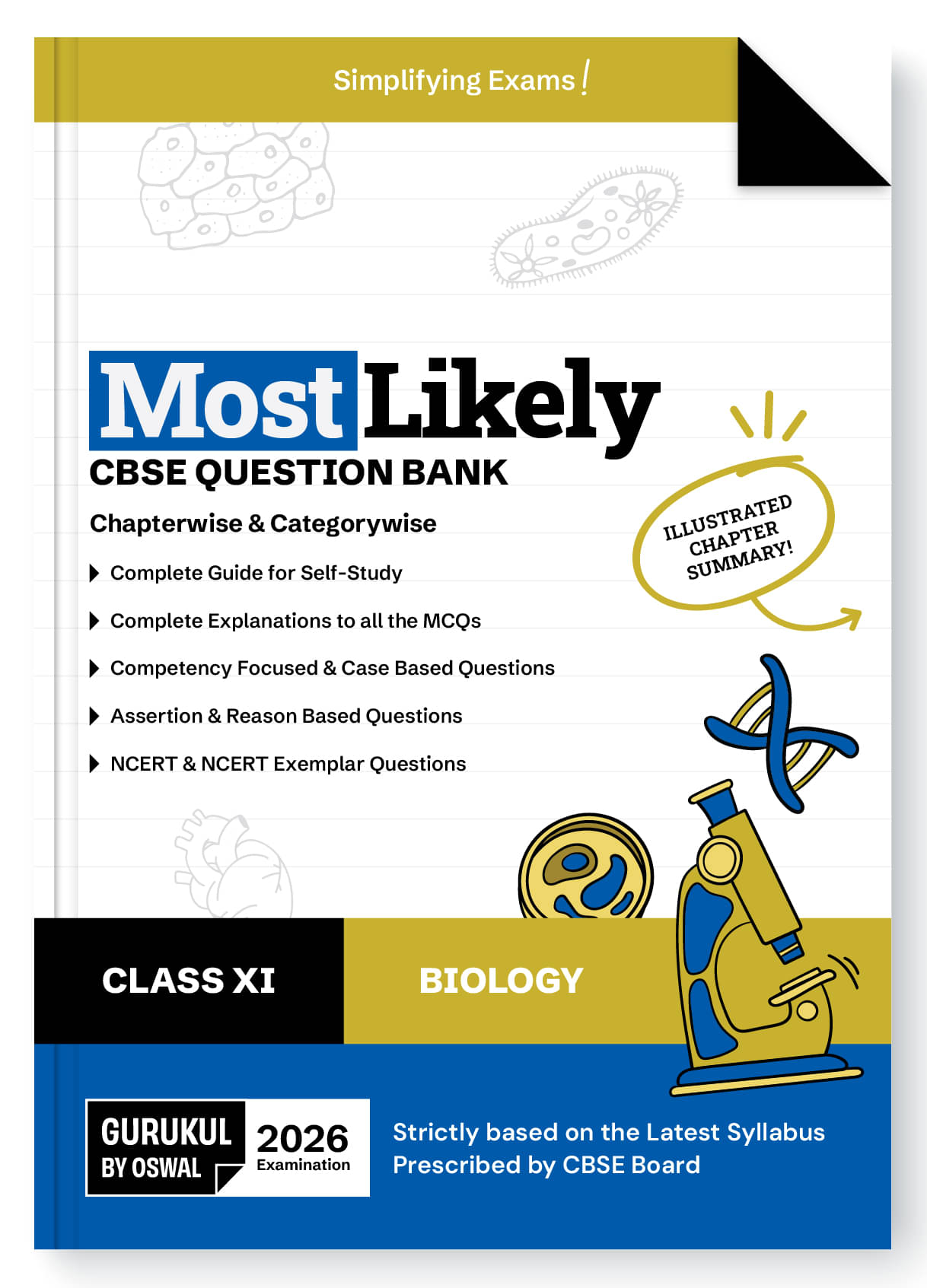 Gurukul By Oswal Biology Most Likely CBSE Question Bank for Class 11 Exam 2026 - Chapterwise & Categorywise, Competency Focused Qs, NCERT Qs and Exemp Gurukul By Oswal Biology Most Likely CBSE Question Bank for Class 11 Exam 2026 - Chapterwise & Categorywise, Competency Focused Qs, NCERT Qs and Exemp