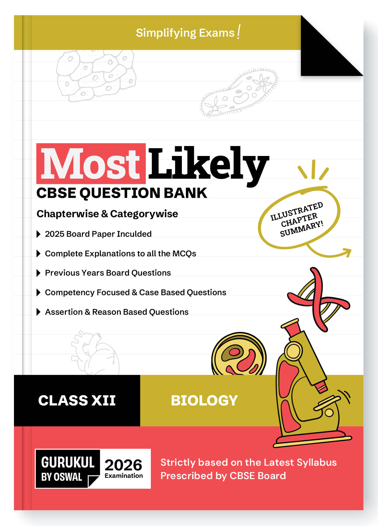     			Gurukul By Oswal Biology Most Likely CBSE Question Bank for Class 12 Exam 2025 - Chapterwise & Categorywise, Competency Focused Qs, MCQs, Case, Assert