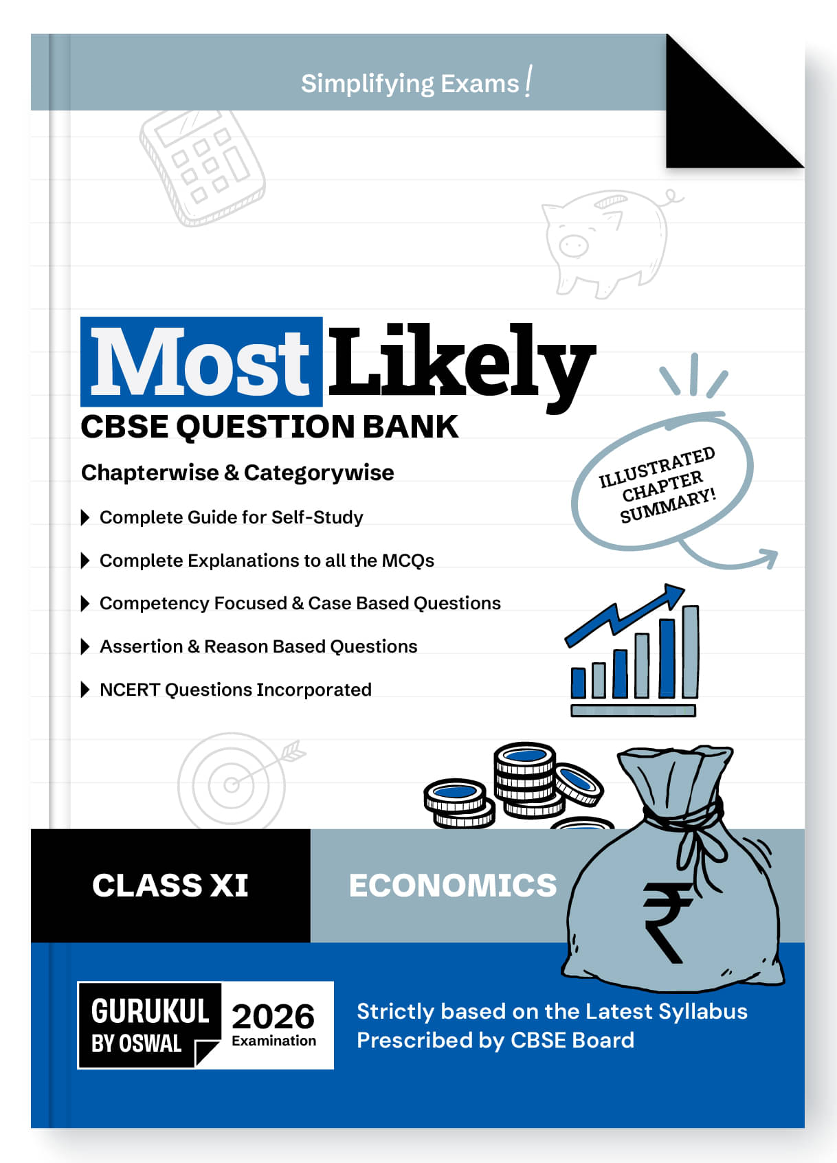 Gurukul By Oswal Economics Most Likely CBSE Question Bank for Class 11 Exam 2026 - Chapterwise & Categorywise, Competency Focused Qs, NCERT Qs, Case, Gurukul By Oswal Economics Most Likely CBSE Question Bank for Class 11 Exam 2026 - Chapterwise & Categorywise, Competency Focused Qs, NCERT Qs, Case,