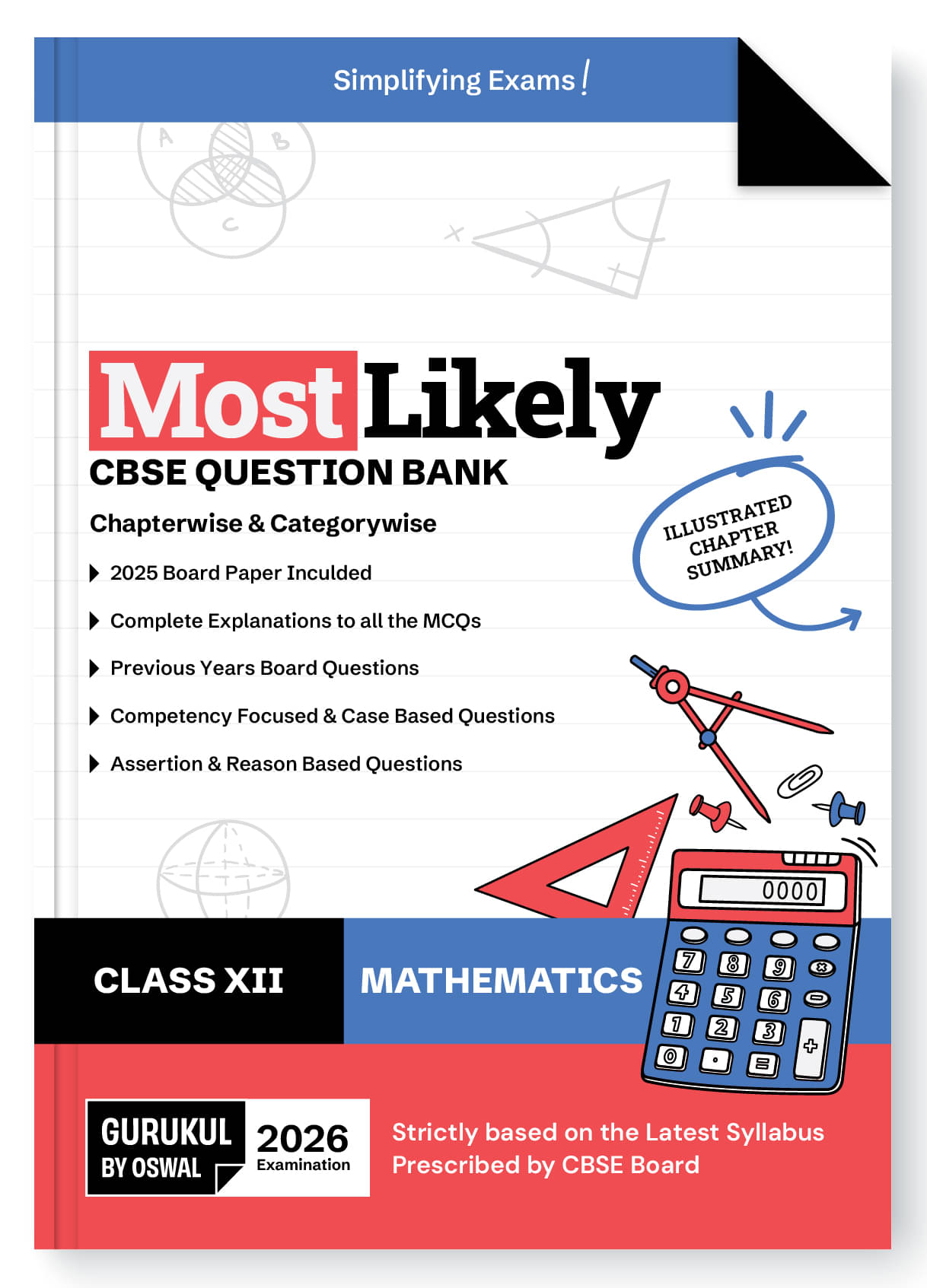Gurukul By Oswal Mathematics Most Likely CBSE Question Bank for Class 12 Exam 2025 - Chapterwise & Categorywise, Competency Focused Qs, MCQs, Case, As Gurukul By Oswal Mathematics Most Likely CBSE Question Bank for Class 12 Exam 2025 - Chapterwise & Categorywise, Competency Focused Qs, MCQs, Case, As