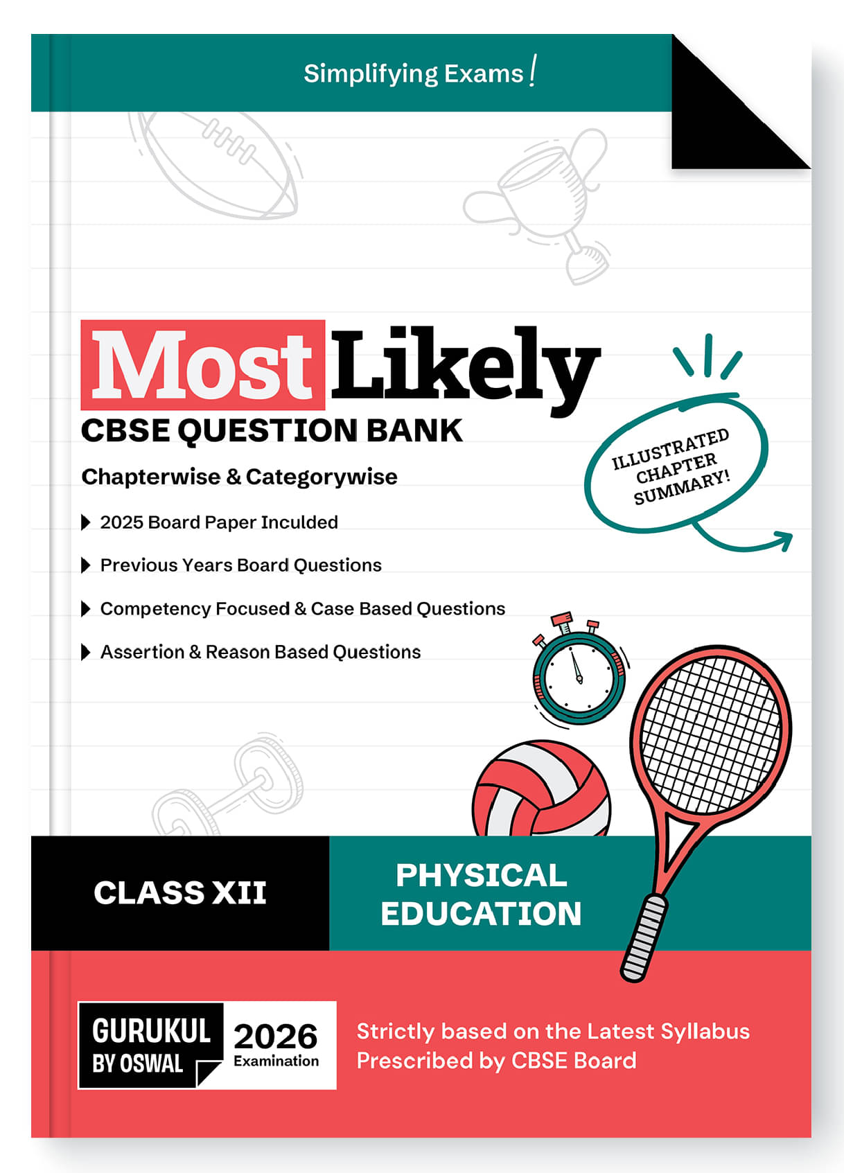 Gurukul By Oswal Physical Education Most Likely CBSE Question Bank for Class 12 Exam 2025 - Chapterwise & Categorywise, Competency Qs, NCERT Qs, Case, Gurukul By Oswal Physical Education Most Likely CBSE Question Bank for Class 12 Exam 2025 - Chapterwise & Categorywise, Competency Qs, NCERT Qs, Case,