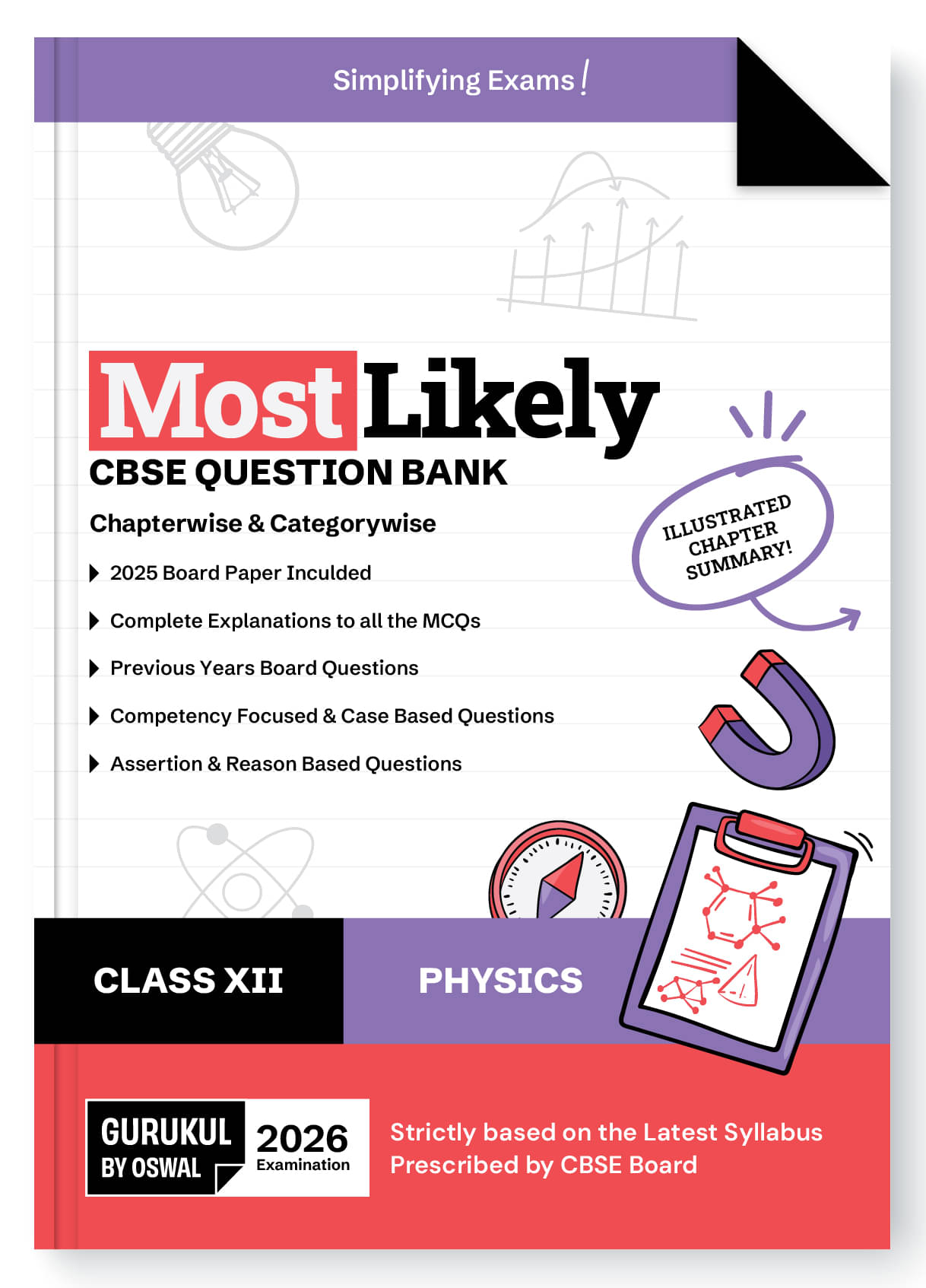Gurukul By Oswal Physics Most Likely CBSE Question Bank for Class 12 Exam 2025 - Chapterwise & Categorywise, Competency Focused Qs, MCQs, Case, Assert Gurukul By Oswal Physics Most Likely CBSE Question Bank for Class 12 Exam 2025 - Chapterwise & Categorywise, Competency Focused Qs, MCQs, Case, Assert
