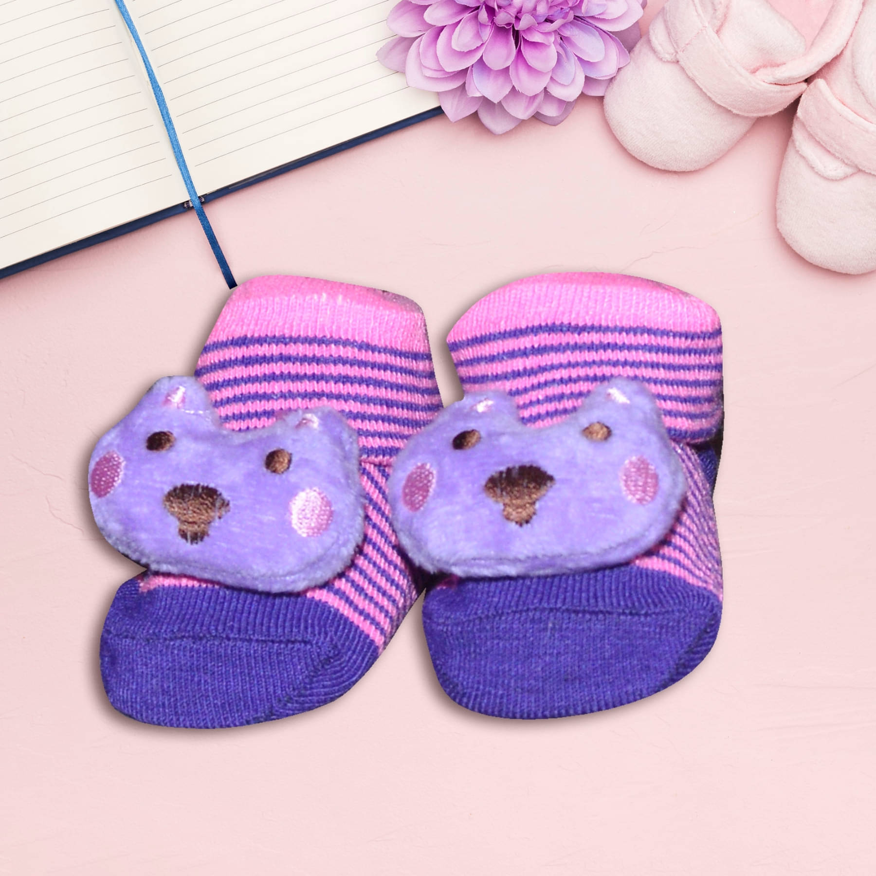     			HONOR YOUR HOME Pack of 4 Unisex for Baby Cotton Ankle Length Socks ( Multocolor 4 )