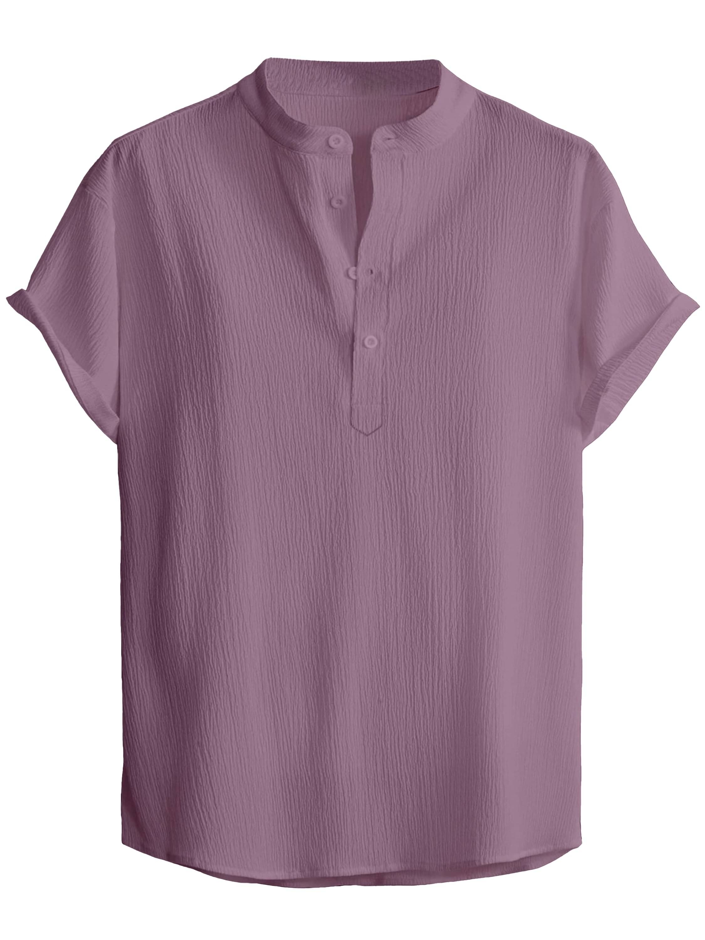     			KAKIDO Polyester Regular Fit Self Design Half Sleeves Men's Casual Shirt - Pink ( Pack of 1 )