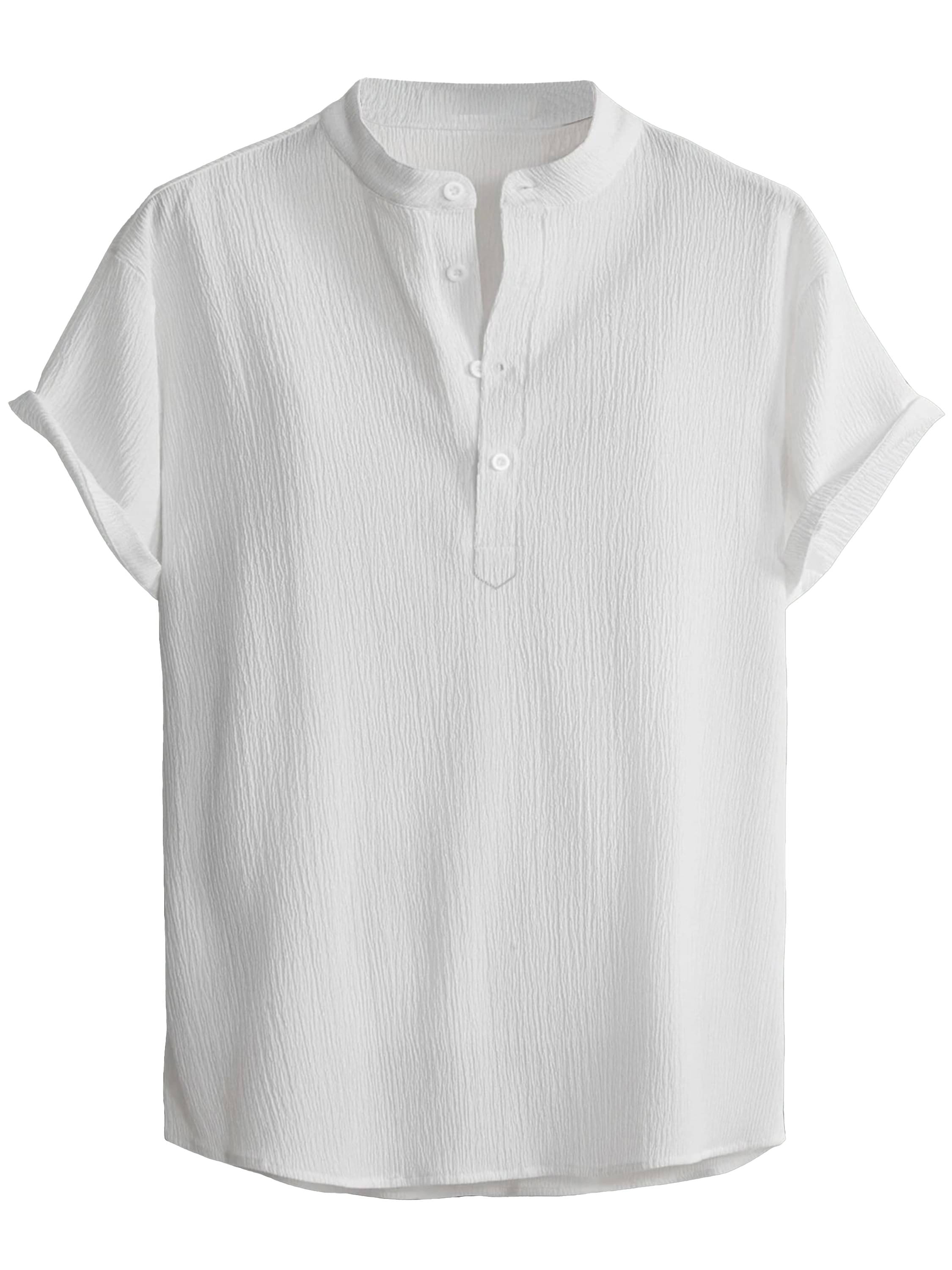 KAKIDO Polyester Regular Fit Self Design Half Sleeves Men's Casual Shirt - White ( Pack of 1 ) KAKIDO Polyester Regular Fit Self Design Half Sleeves Men's Casual Shirt - White ( Pack of 1 )
