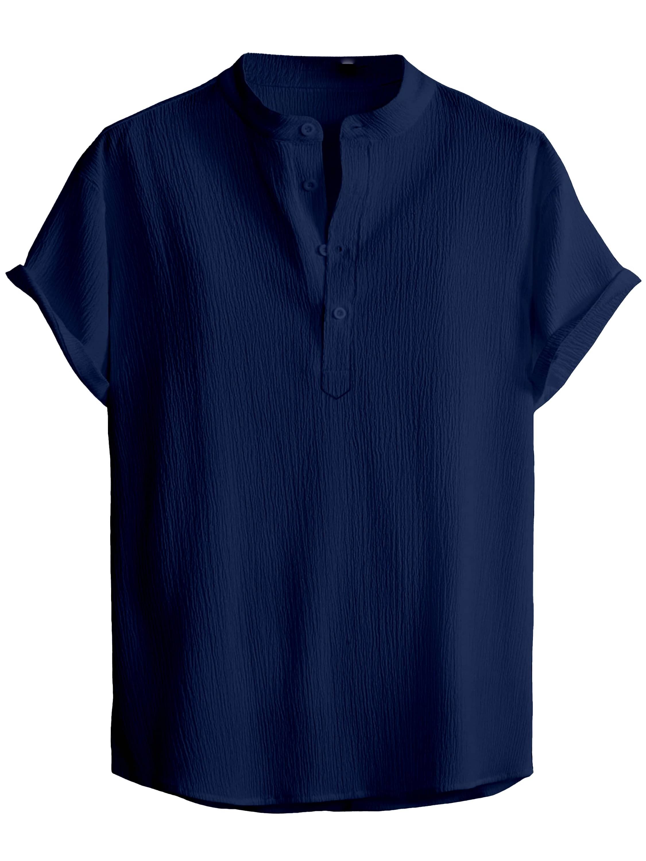 KAKIDO Polyester Regular Fit Self Design Half Sleeves Men's Casual Shirt - Navy Blue ( Pack of 1 ) KAKIDO Polyester Regular Fit Self Design Half Sleeves Men's Casual Shirt - Navy Blue ( Pack of 1 )