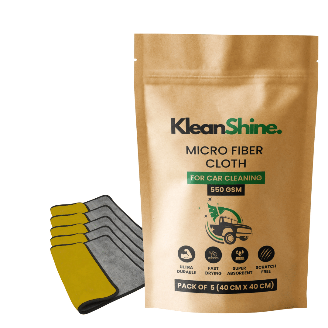 KLEANSHINE Yellow 550 GSM Microfiber Cloth For Automobile ( Pack of 5 ) KLEANSHINE Yellow 550 GSM Microfiber Cloth For Automobile ( Pack of 5 )