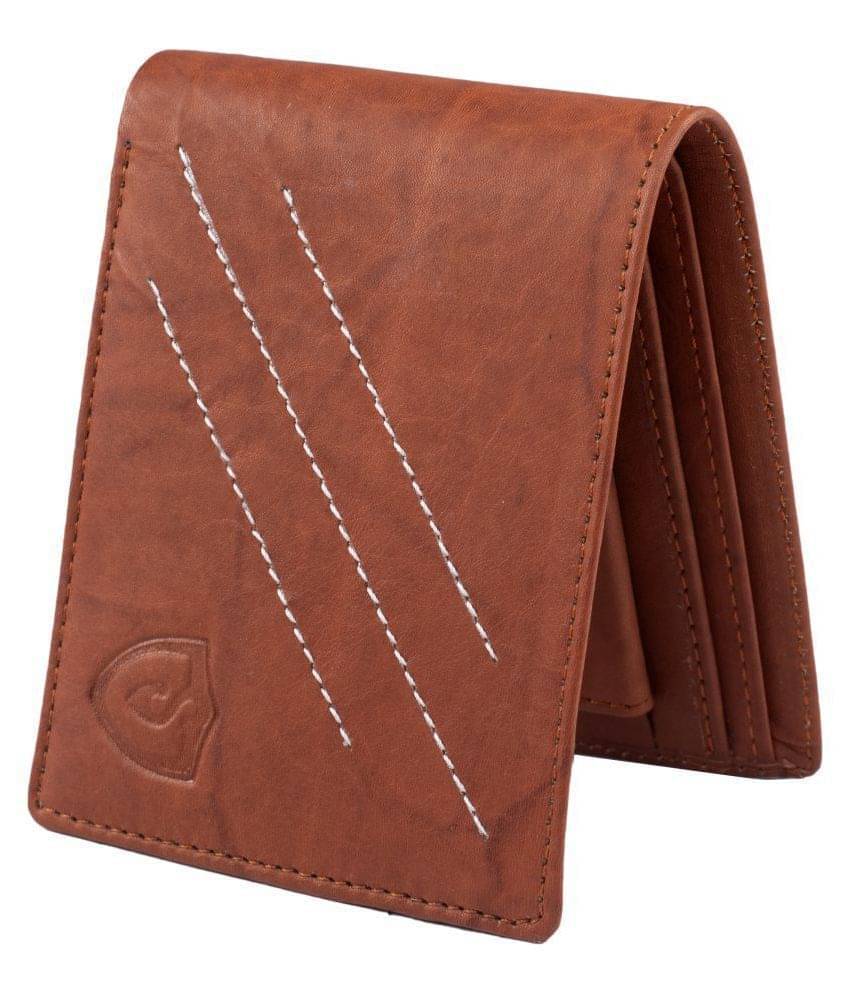     			Keviv Leather Solid Men's Two Fold Wallet With 5 Slots For Card ( Brown , Pack of 1 )