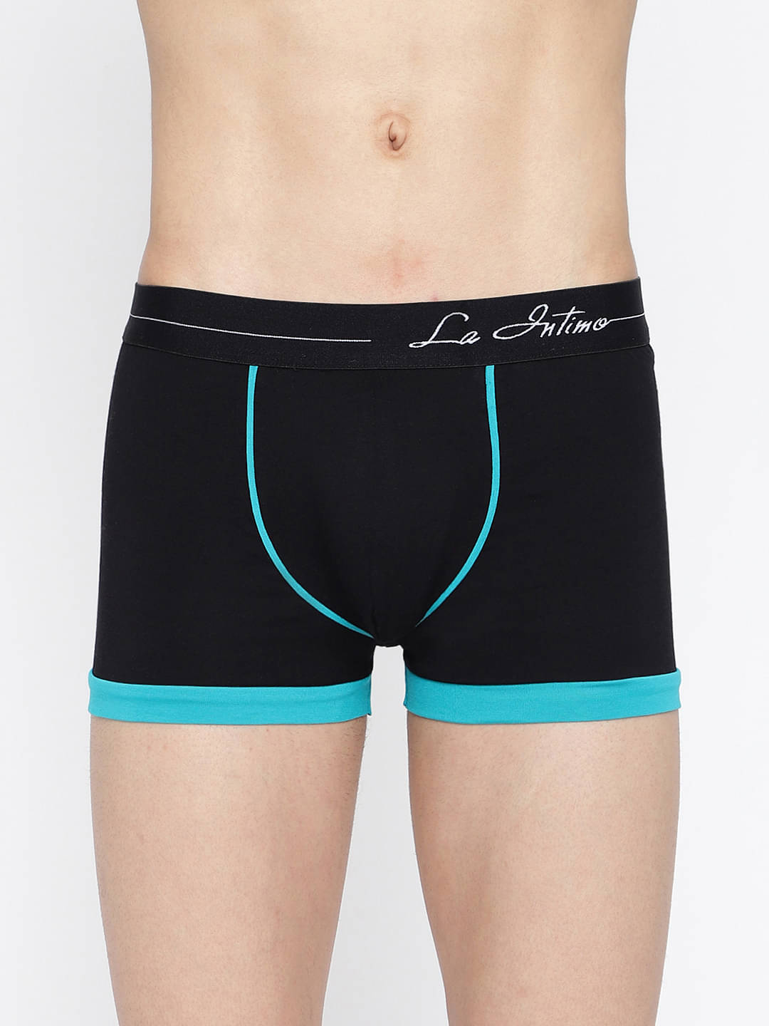     			La Intimo Pack of 1 Lycra Trunks For Men's ( Black )