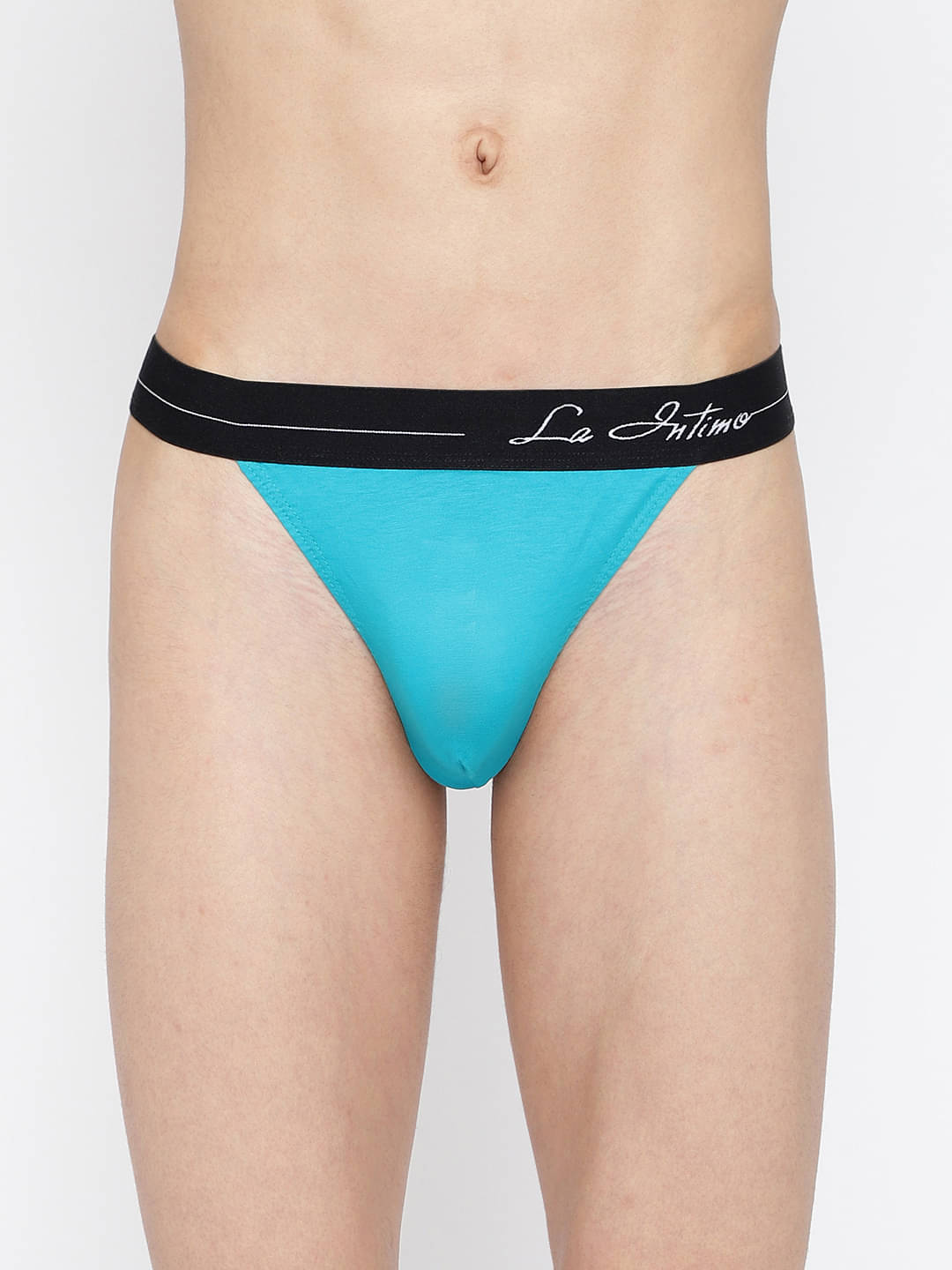     			La Intimo Pack of 1 Lycra Thongs For Men's ( Teal )