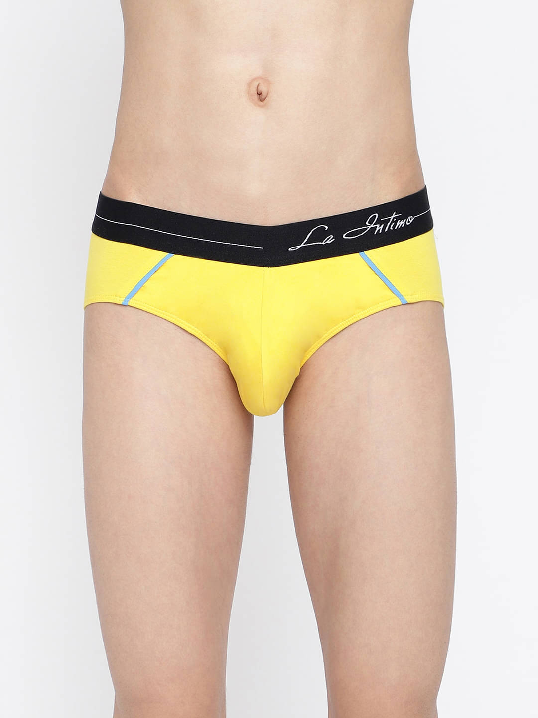     			La Intimo Pack of 1 Lycra Briefs For Men's ( Yellow )