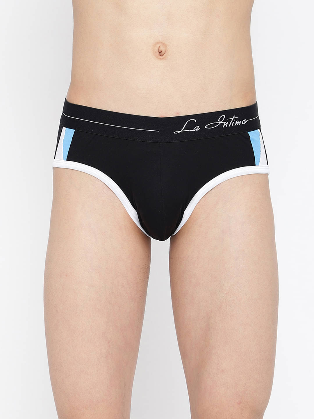     			La Intimo Pack of 1 Lycra Briefs For Men's ( Black )
