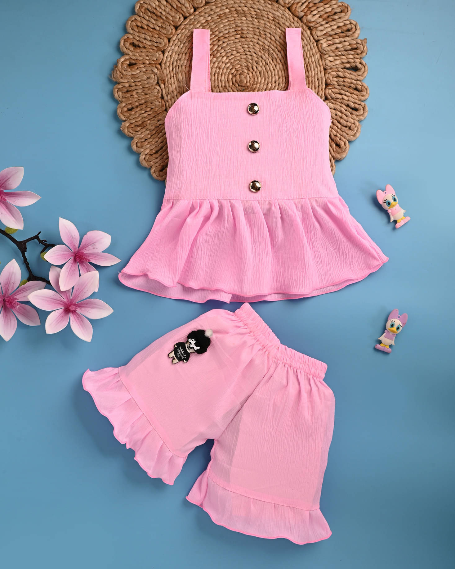     			MODESTYLE Cotton Blend Frock For Baby Girls ( Pack of 1 , Pink )