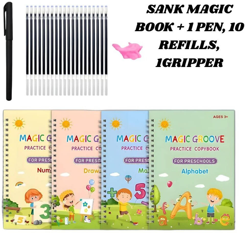 Magic Rewritable Sank Book for Kids | Ideal for Handwriting Practice & Learning Magic Rewritable Sank Book for Kids | Ideal for Handwriting Practice & Learning