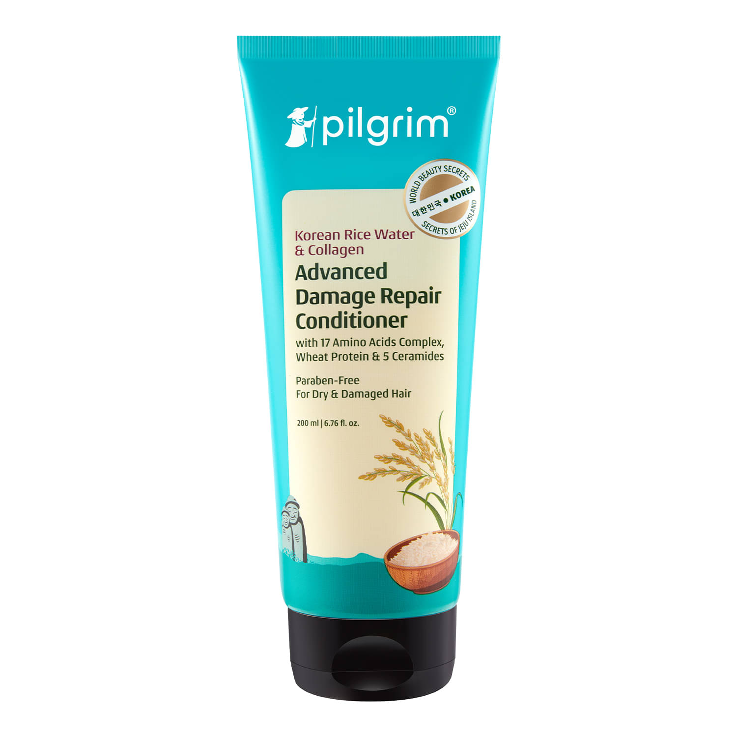     			Pilgrim Korean Rice Water & Collagen Advanced Damage Repair Conditioner Conditioner,For All Hair Type,200Ml (pack Of 1)