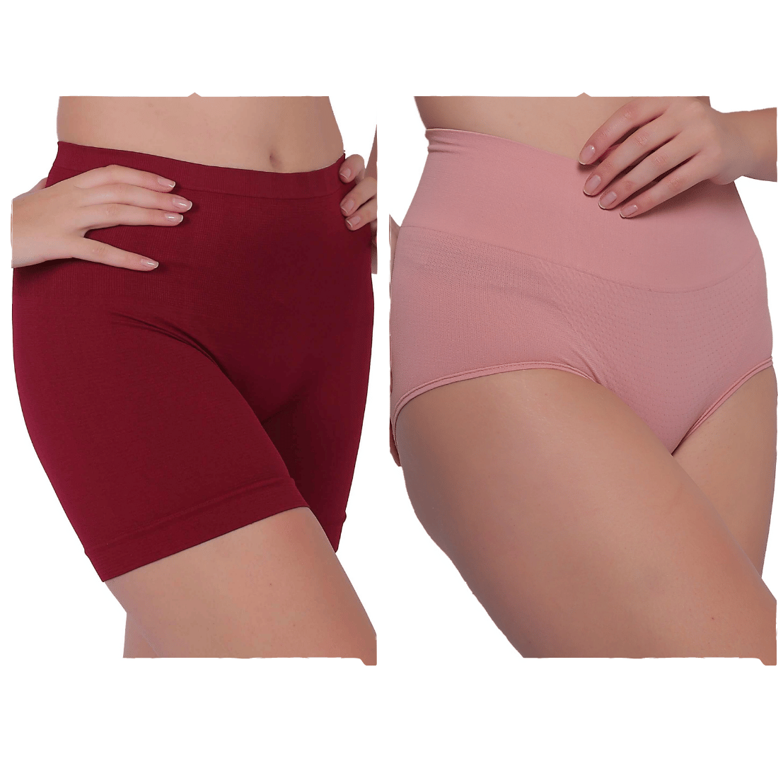     			Pia Trends Pack of 2 Nylon Women's Shaping Bottoms ( Maroon,Peach )