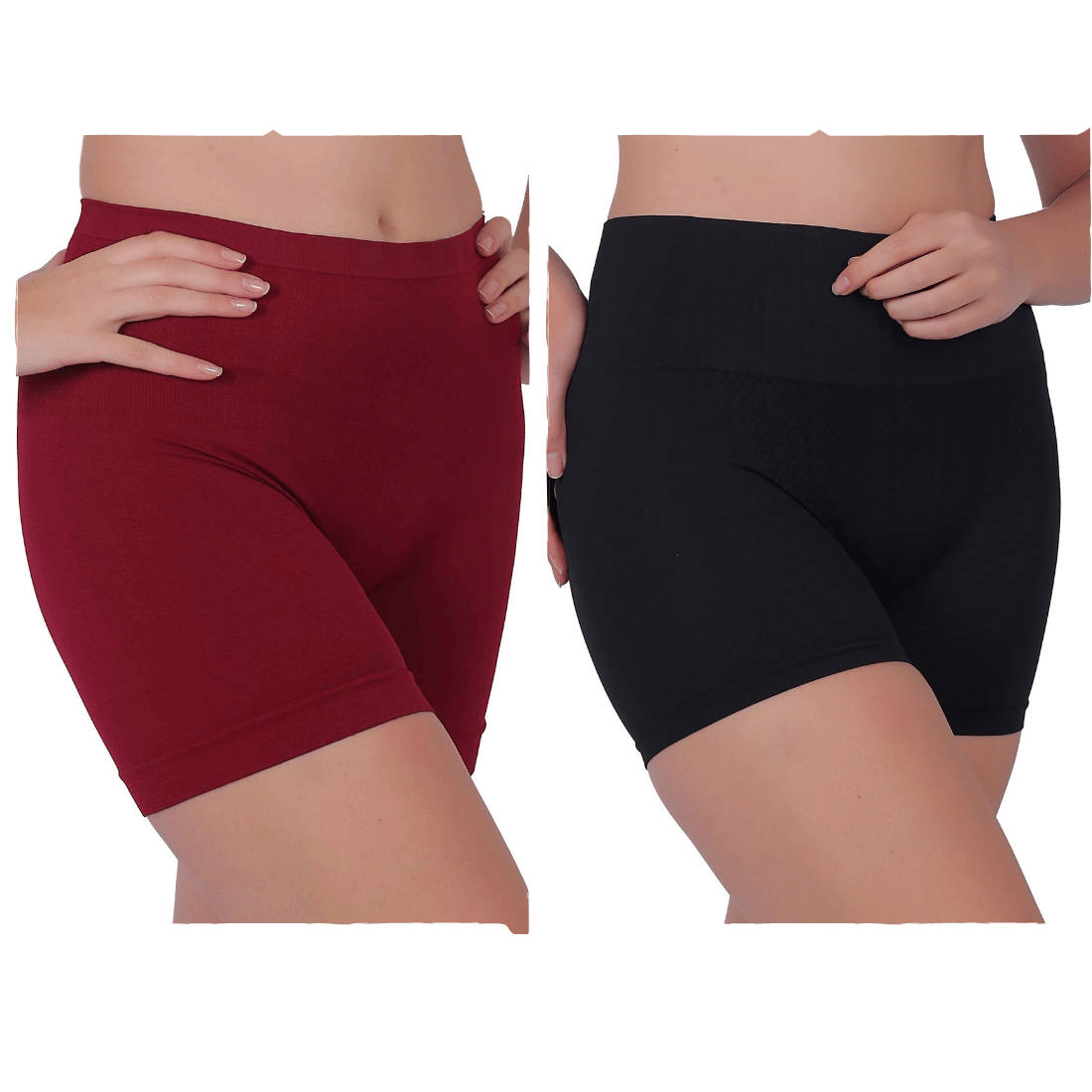 Pia Trends Pack of 2 Nylon Women's Shaping Bottoms ( Maroon,Black ) Pia Trends Pack of 2 Nylon Women's Shaping Bottoms ( Maroon,Black )