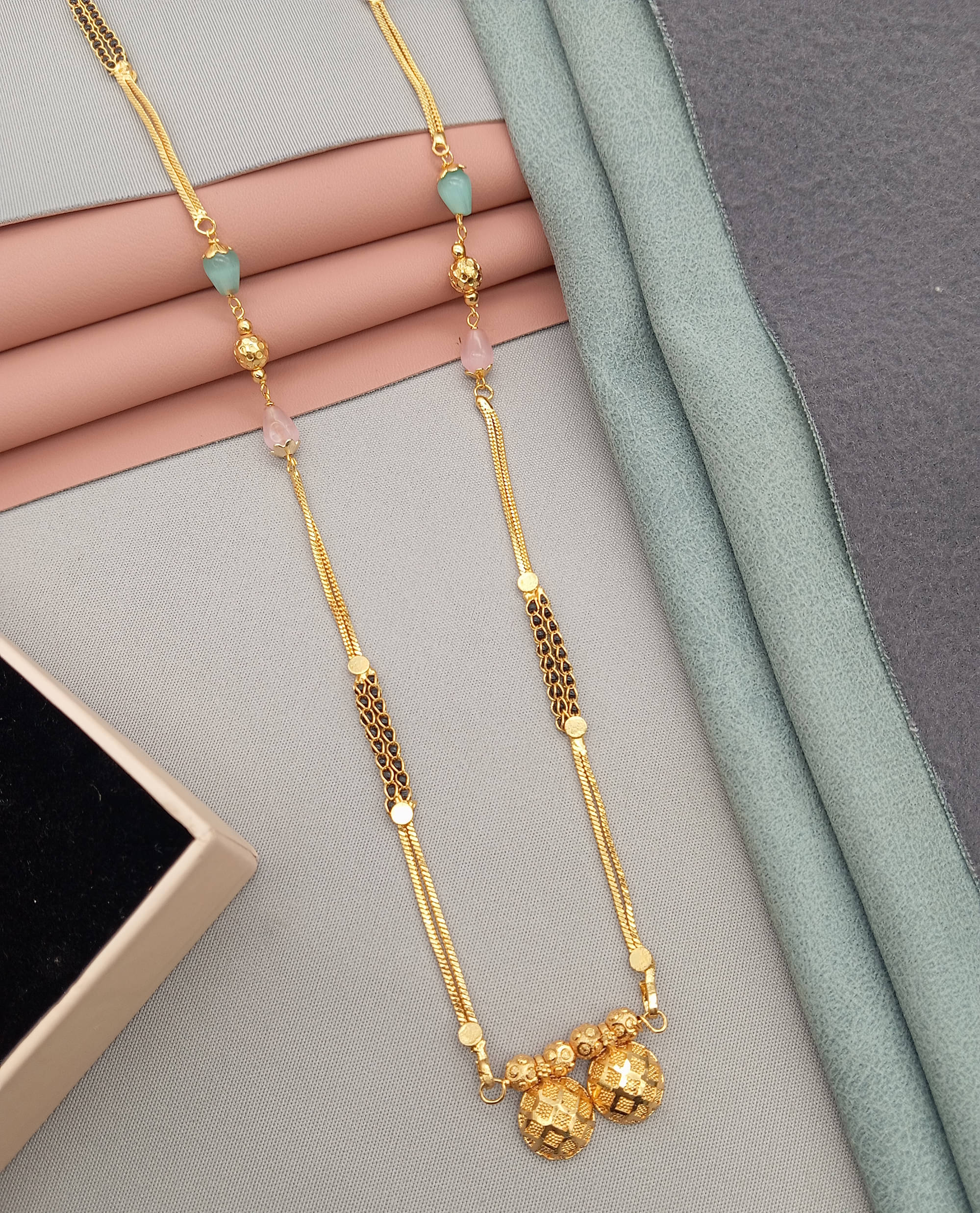 SHANKH-KRIVA Golden Mangalsutra ( Pack of 1 )     			SHANKH-KRIVA Golden Mangalsutra ( Pack of 1 )