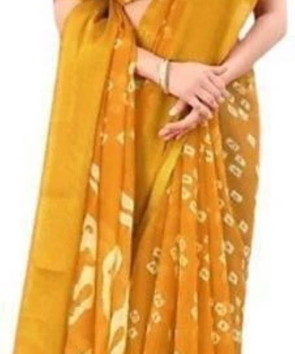     			Suali Cotton Silk Solid Saree With Unstitched Blouse Piece ( Yellow )