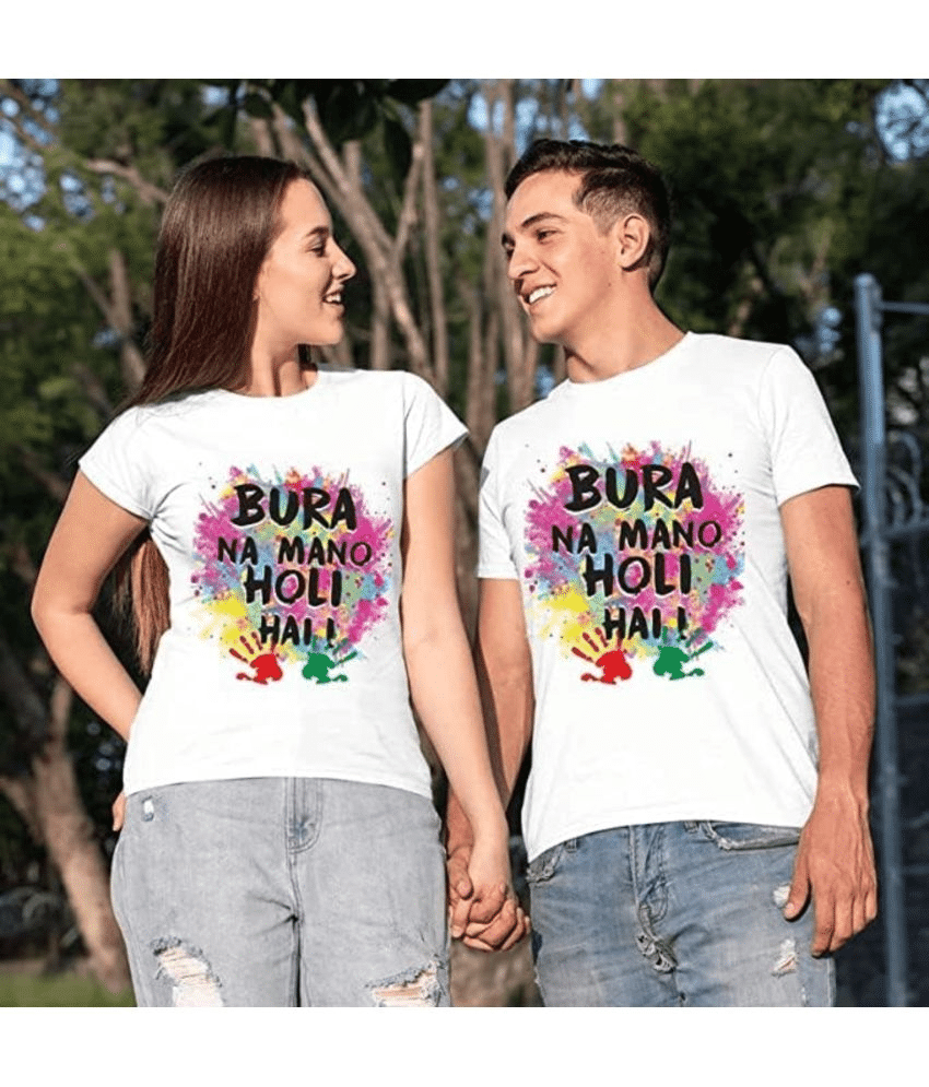 TREND SKY Polyester Regular Fit Printed Half Sleeves Men's Round T-Shirt - White ( Pack of 2 ) TREND SKY Polyester Regular Fit Printed Half Sleeves Men's Round T-Shirt - White ( Pack of 2 )