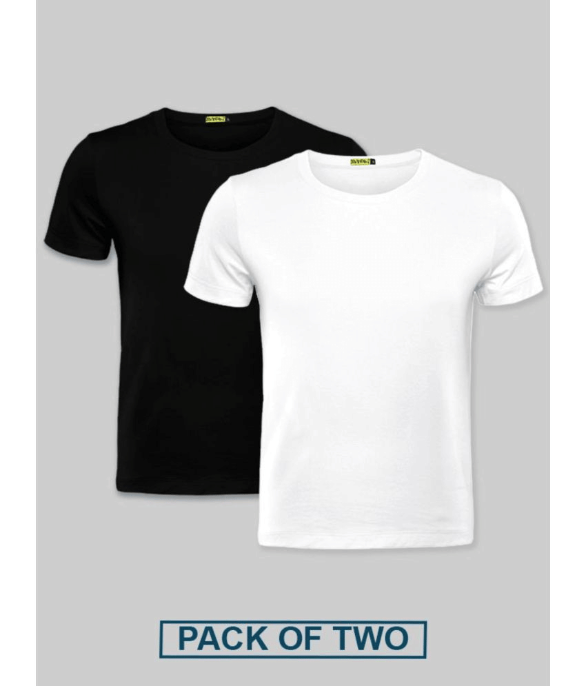 TREND SKY Polyester Regular Fit Solid Half Sleeves Men's Round T-Shirt - White ( Pack of 2 ) TREND SKY Polyester Regular Fit Solid Half Sleeves Men's Round T-Shirt - White ( Pack of 2 )