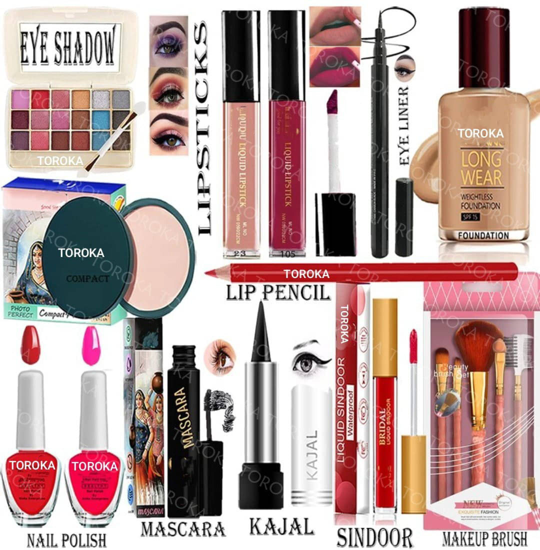     			Toroka Makeup Kit ( EYE SHADOW::LIPSTICK::FIXER )