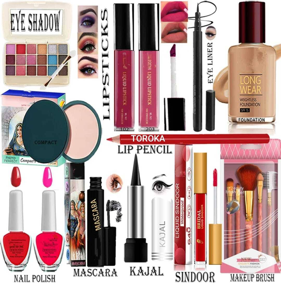     			Toroka All in One Waterproof Beginner Friendly Makeup Kit (Pack of 13)