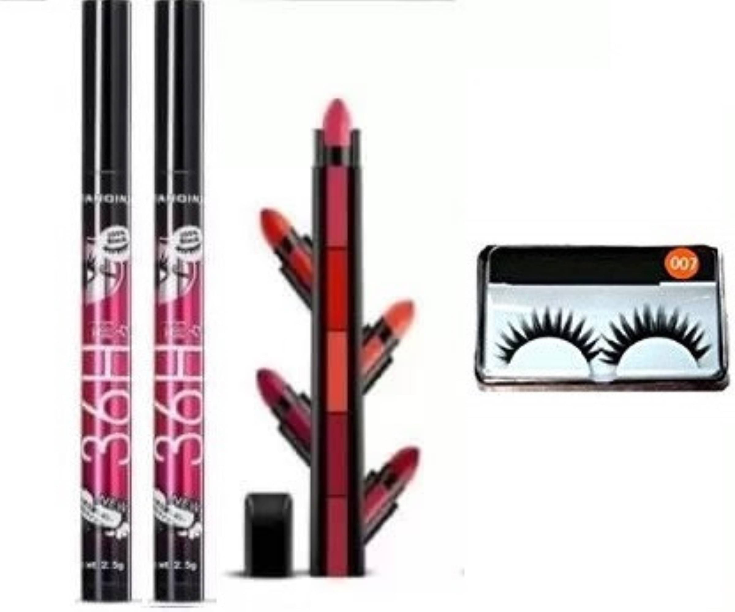     			Yelgo Makeup Kit ( 2 eyeliner::5in1 lipstick::eyelash )